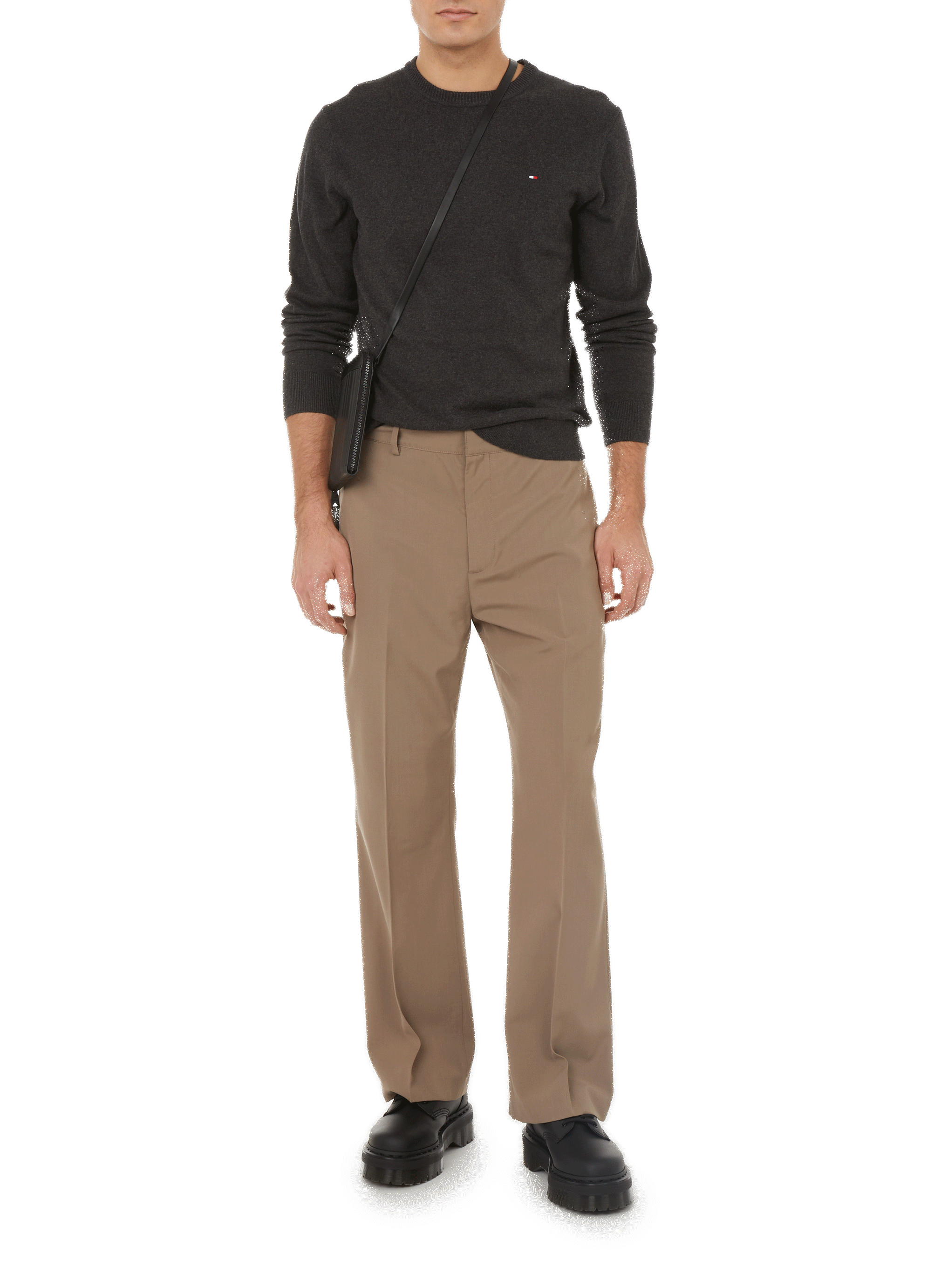 Cotton and cashmere-blend jumper TOMMY HILFIGER Grey