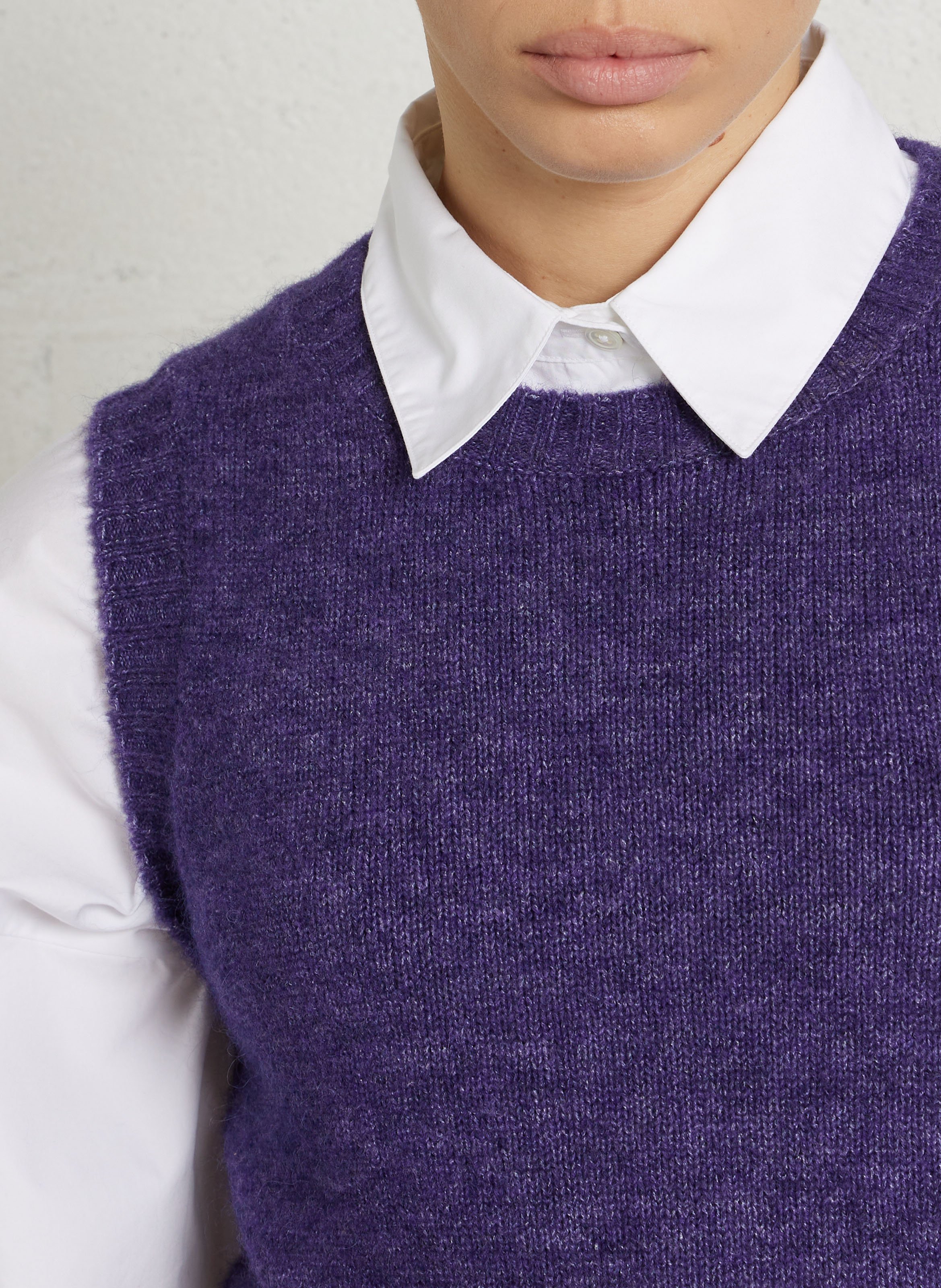 Pull droit sans manche col rond Namaste SOEUR Violet