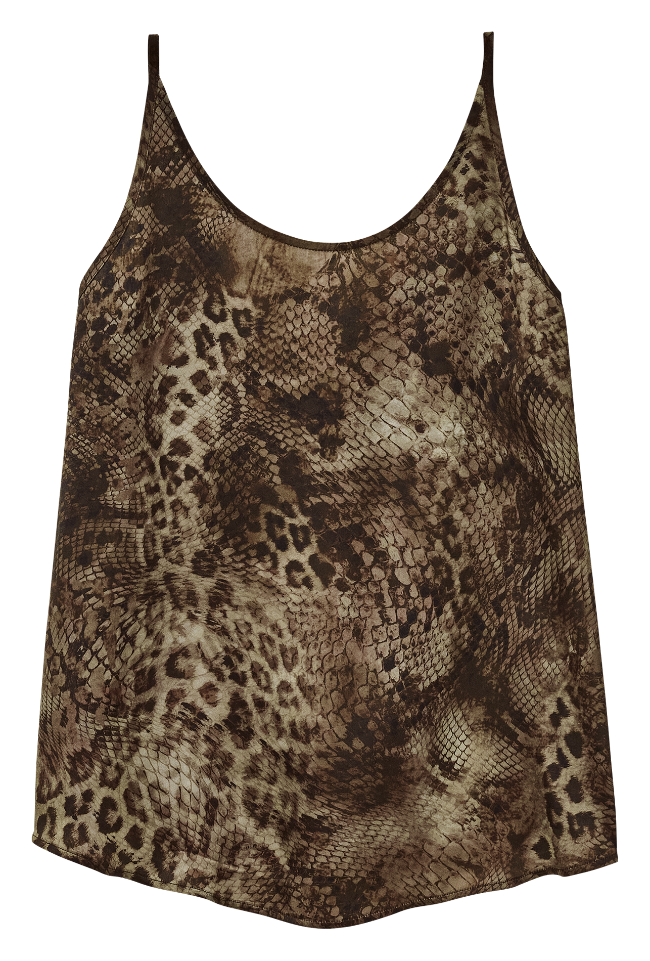 Top droit col rond imprimé cigue BA&SH Kaki