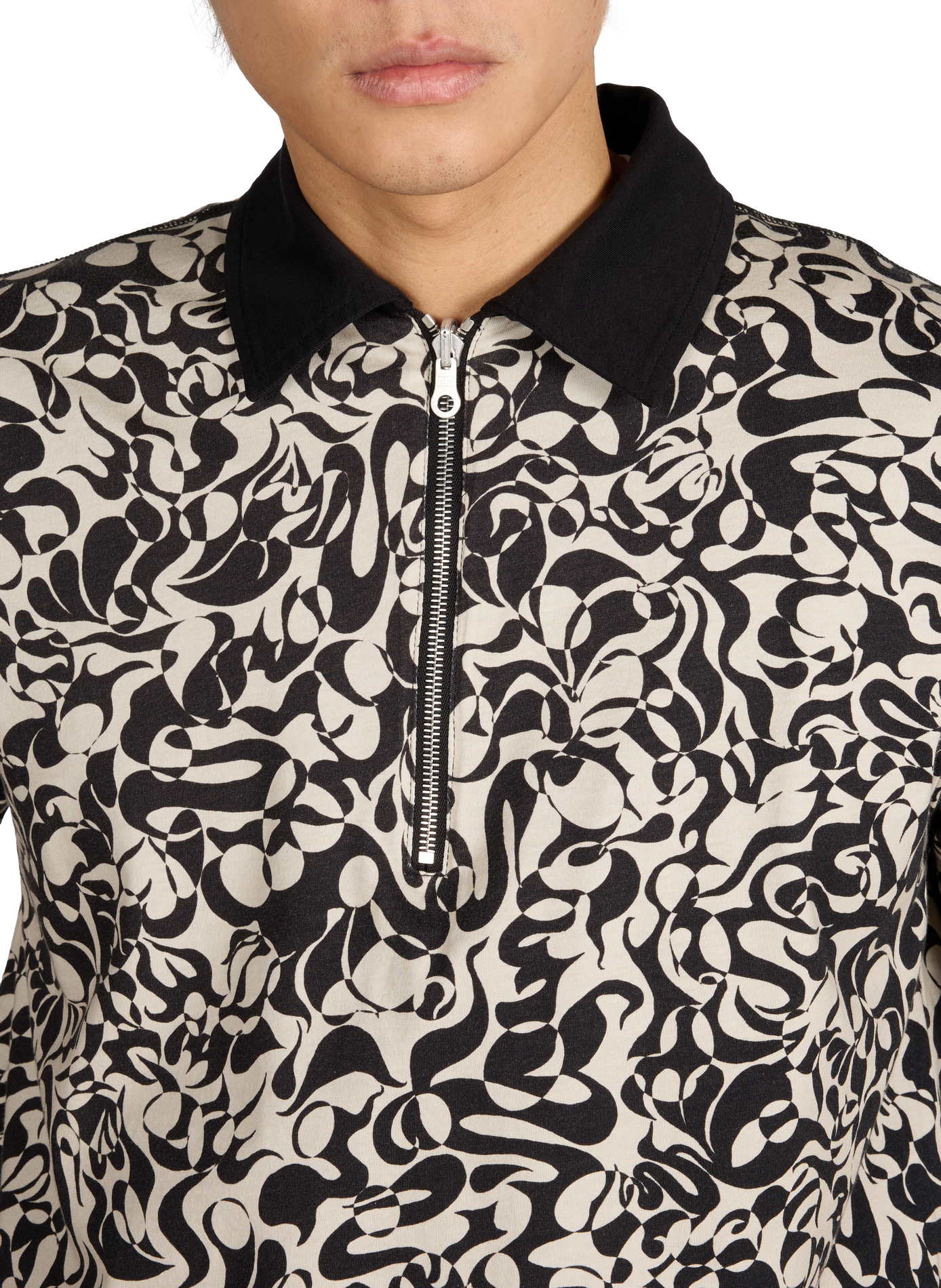 Long sleeve polo shirt DRIES VAN NOTEN Black