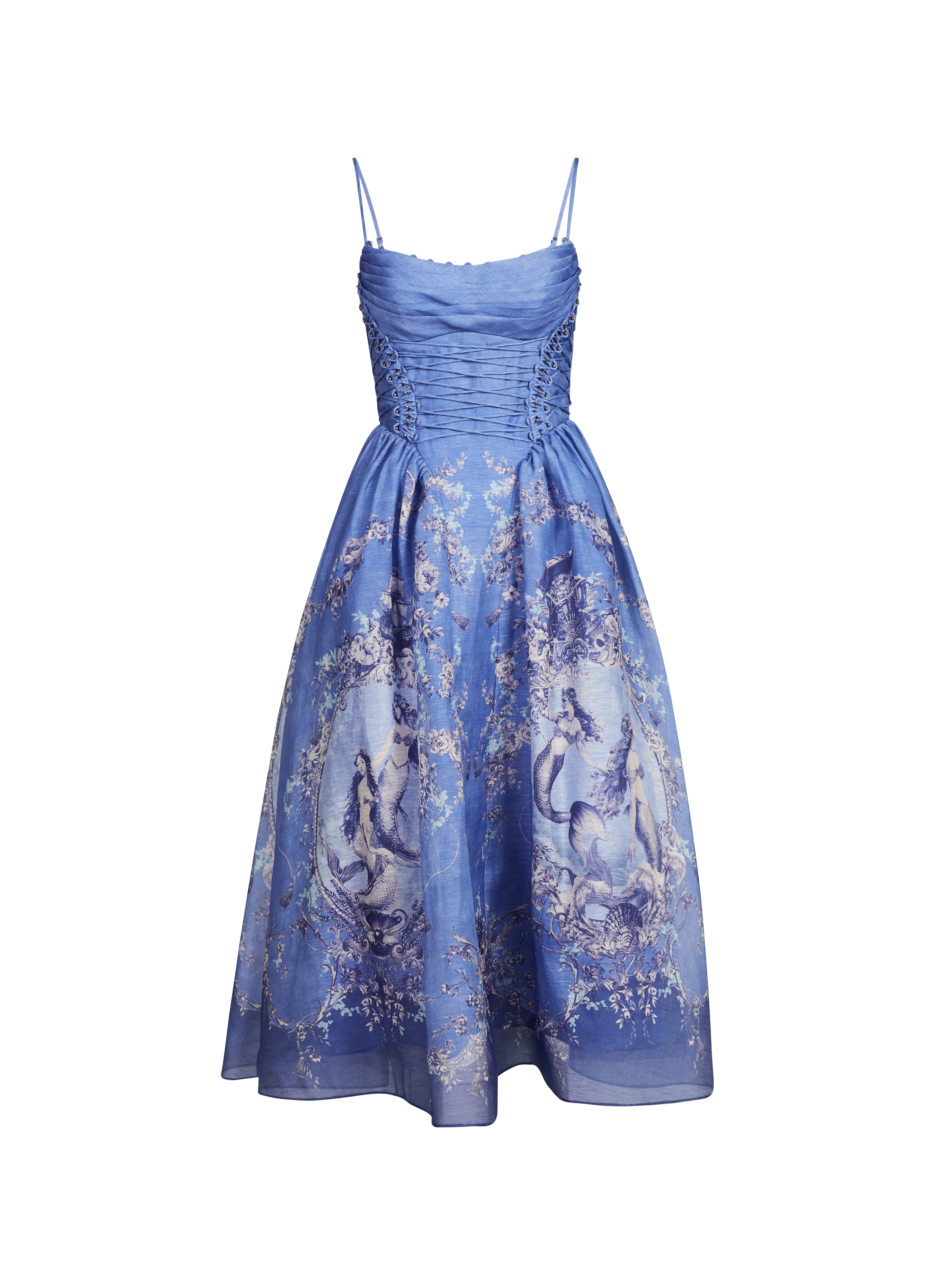 Robe de pique-nique perlée Rebellion en lin et soie ZIMMERMANN Multicolore