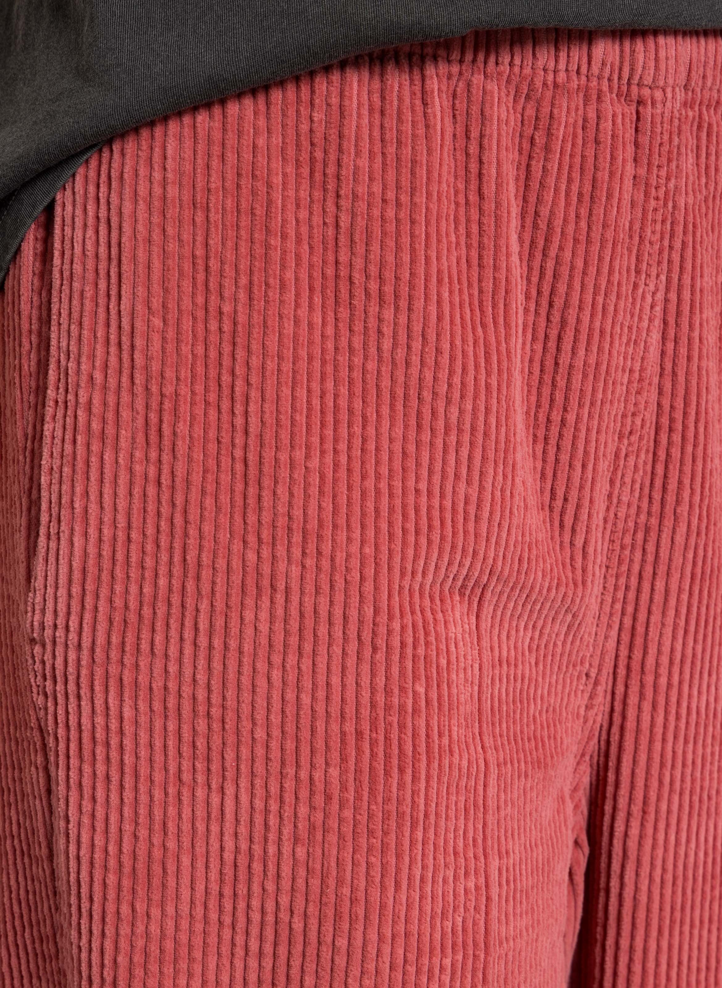 Pantalon large taille haute en velours côtelé padow AMERICAN VINTAGE Rouge