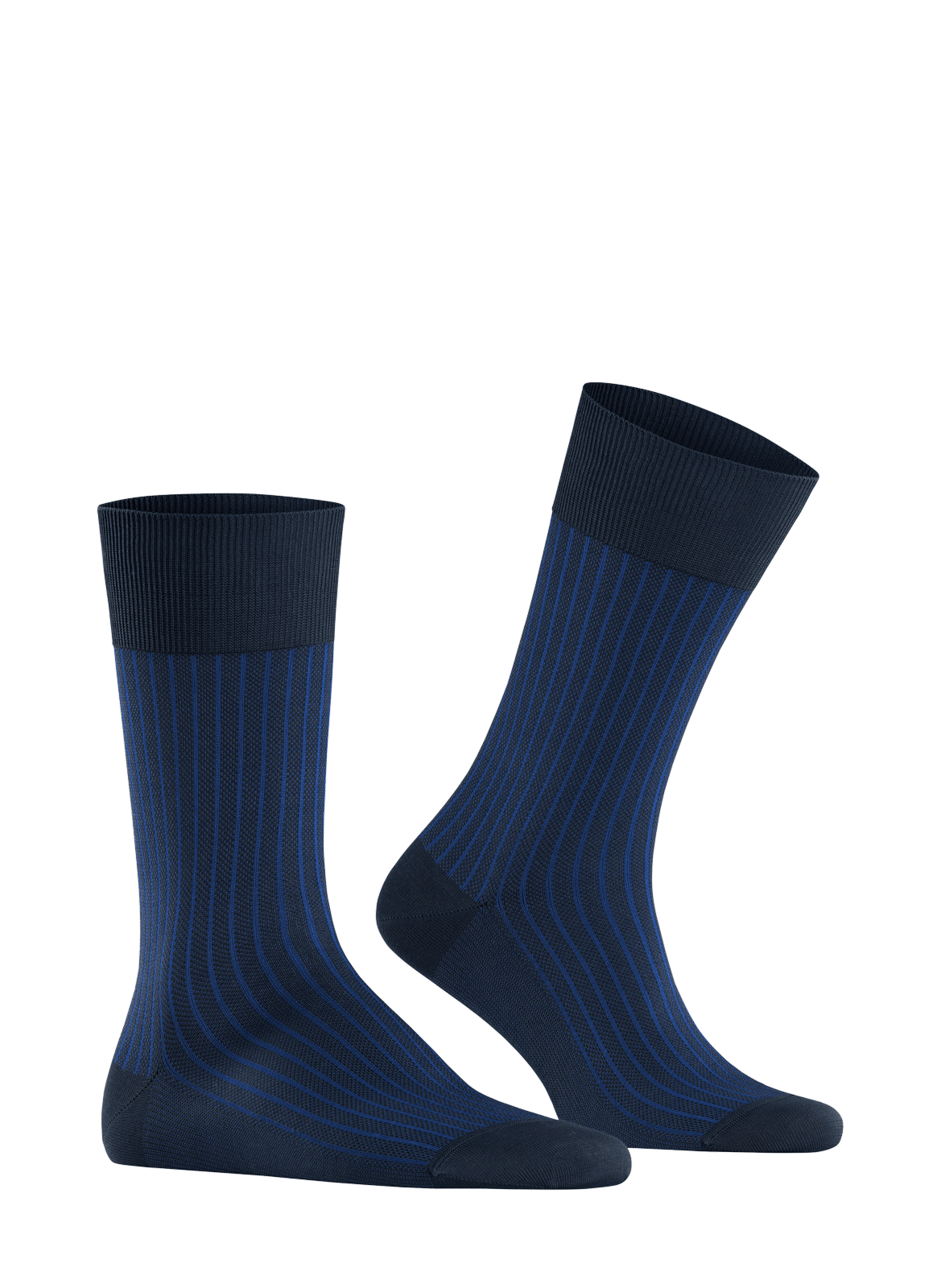 Mid-calf striped cotton blend socks FALKE Blue