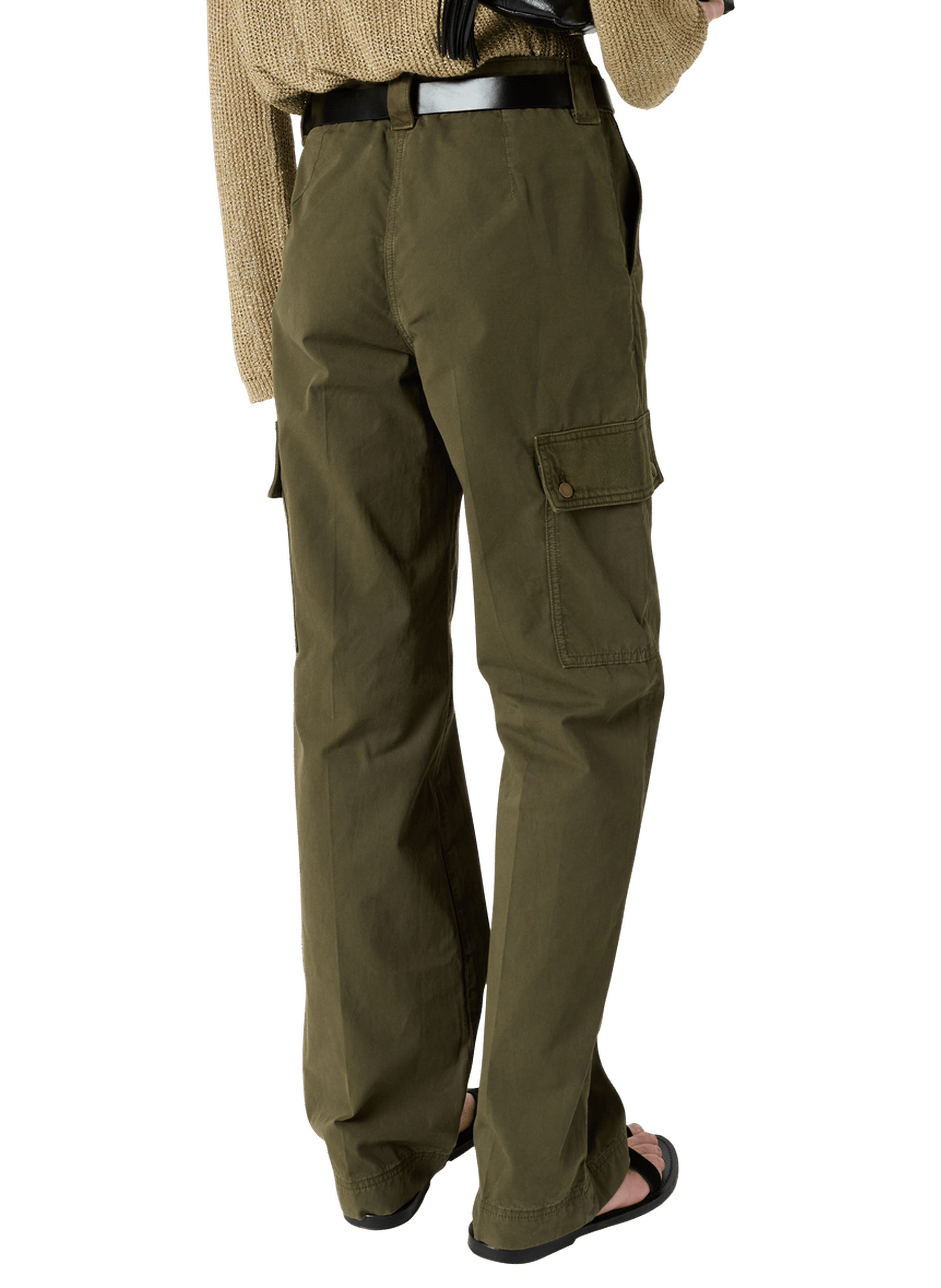 Pantalon en coton au dos élastiqué - auria GERARD DAREL Vert