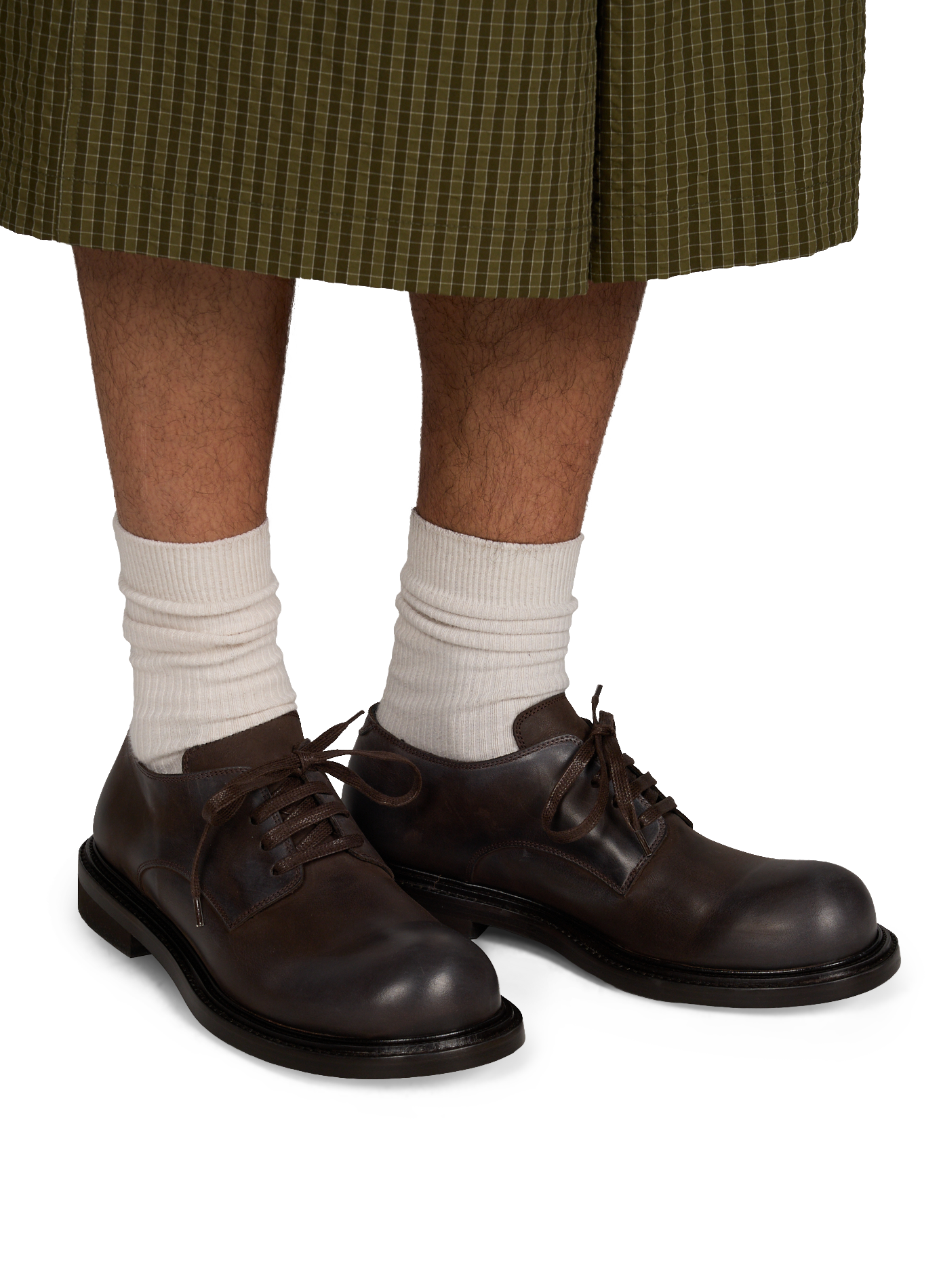 Derbies en peau de veau MOSCHINO Marron