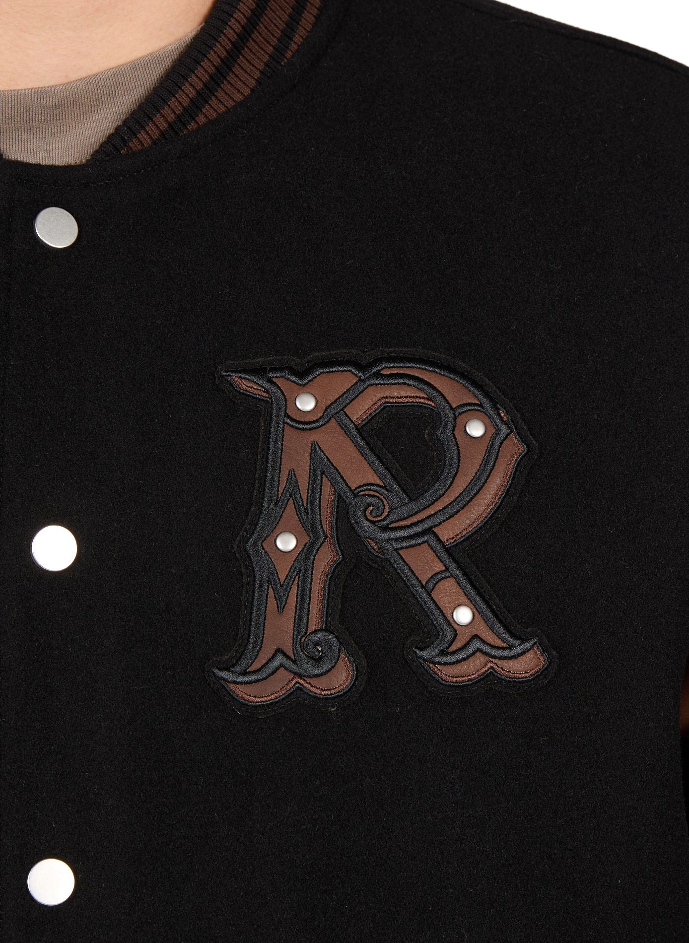 Bombers bi-matière en laine mélangée REPRESENT Noir