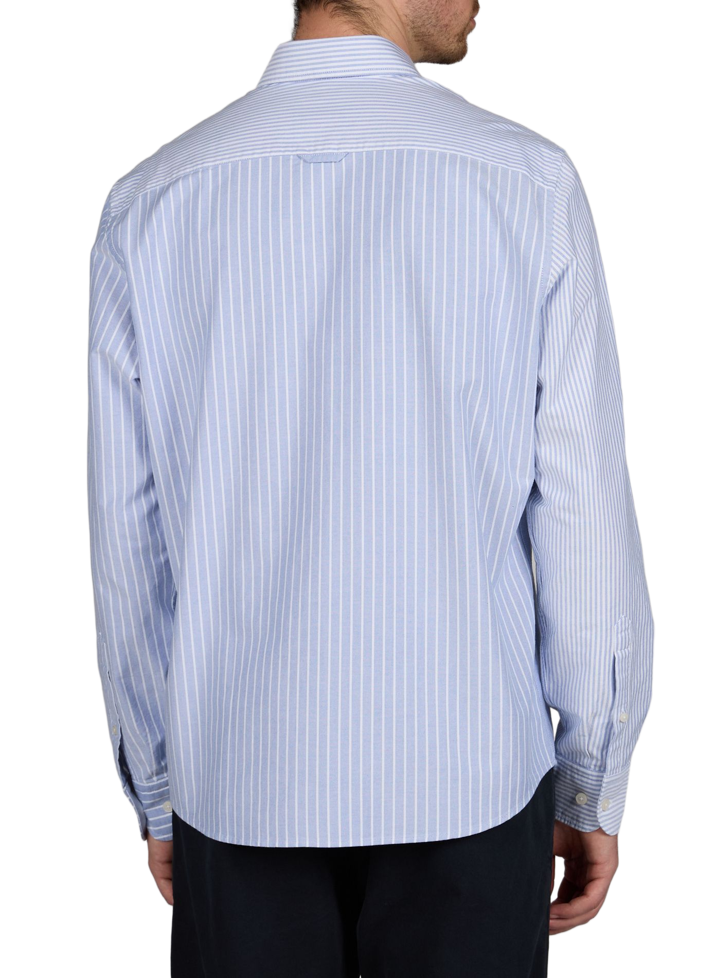 Chemise droite patchwork en coton HACKETT Bleu