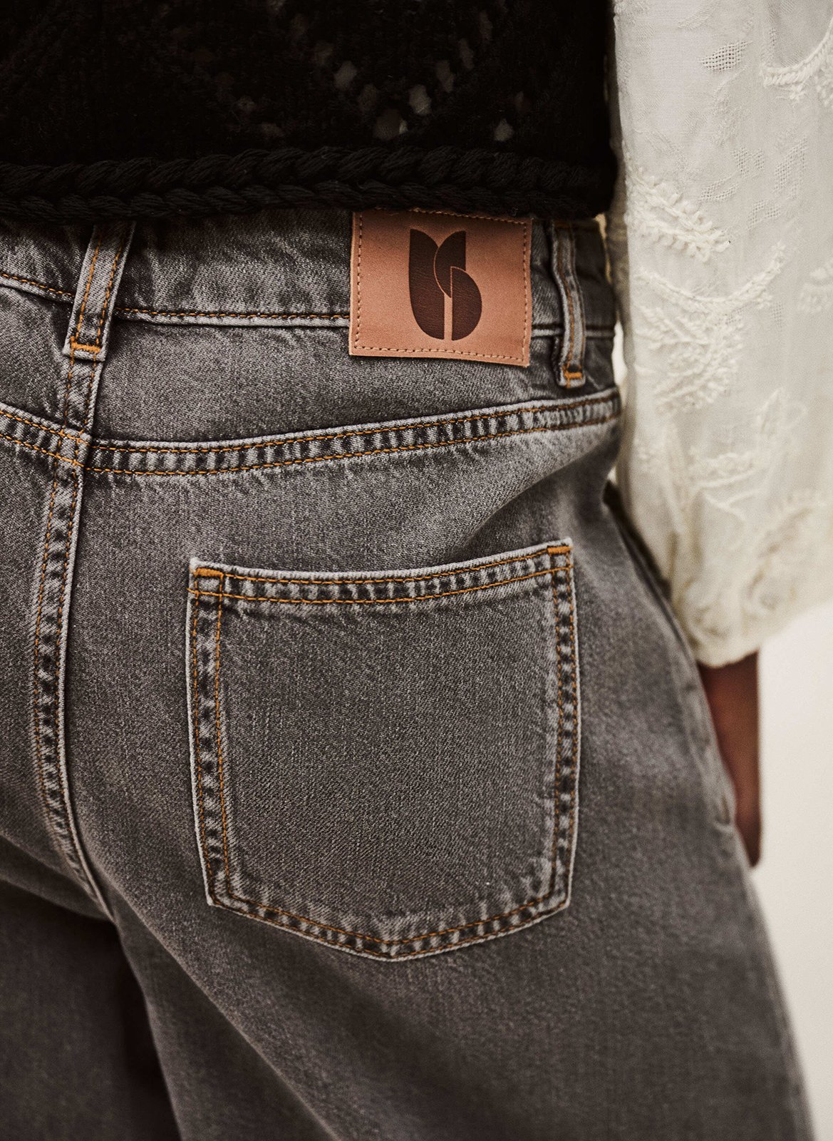 Jean large en coton yusc BA&SH Noir