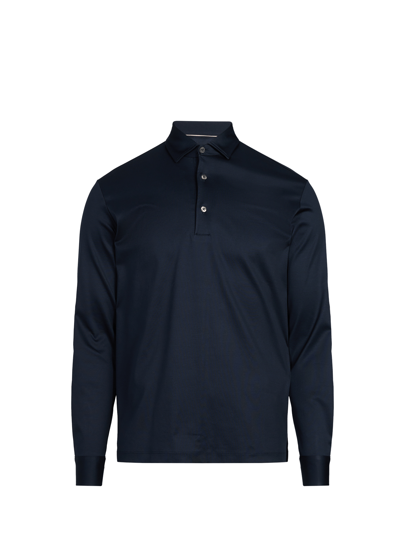 Polo manches longues en coton AURELIEN Bleu