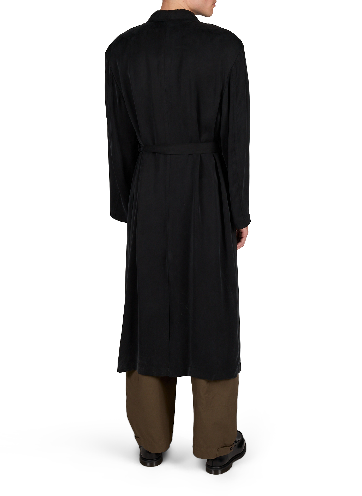 Oversized cotton trench coat AMOMENTO Black