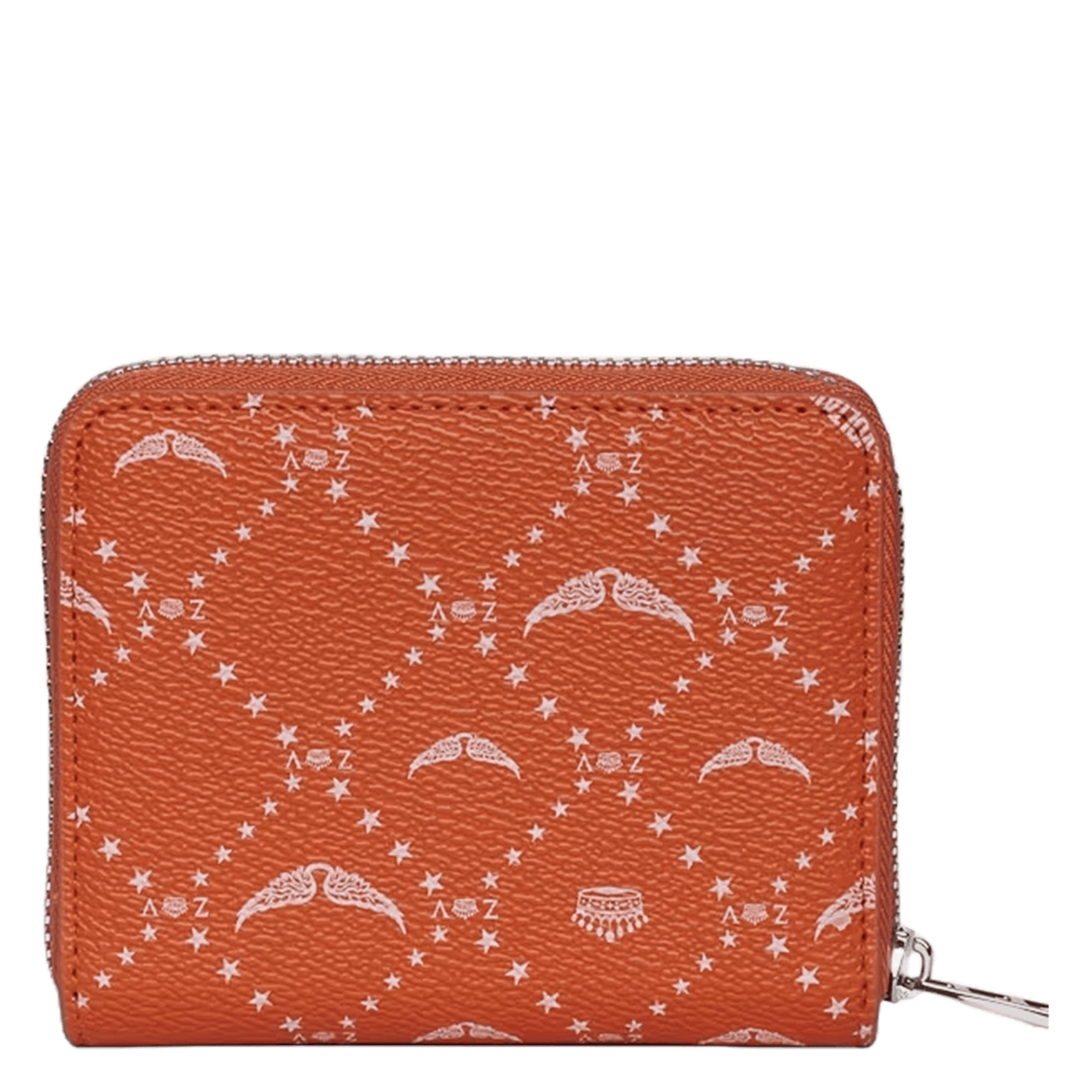 Mini ZV embossed shiny leather wallet ZADIG&VOLTAIRE Orange