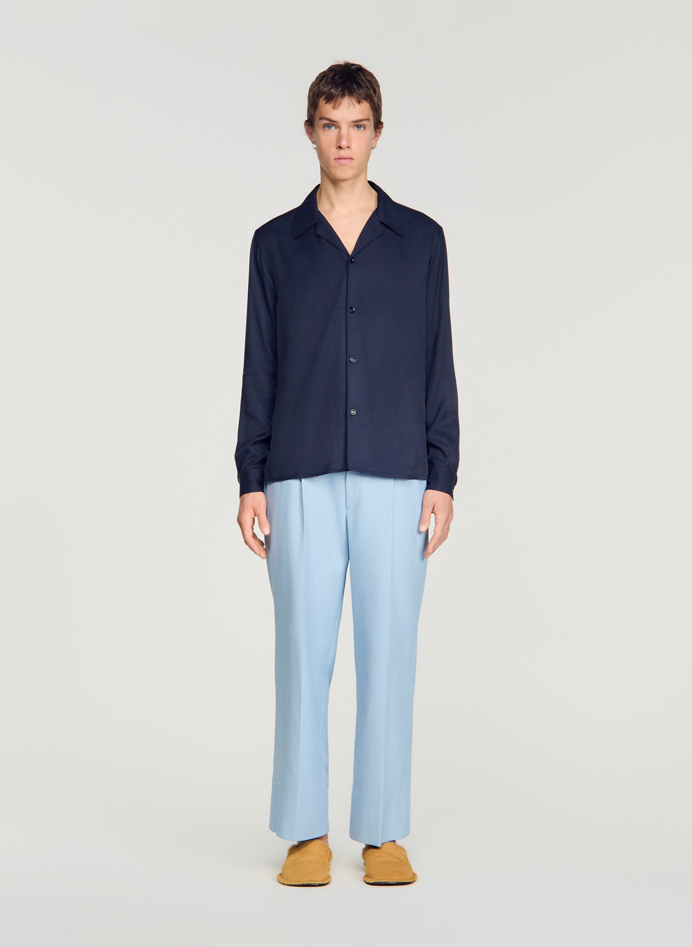 Chemise fluide regular-fit SANDRO Bleu