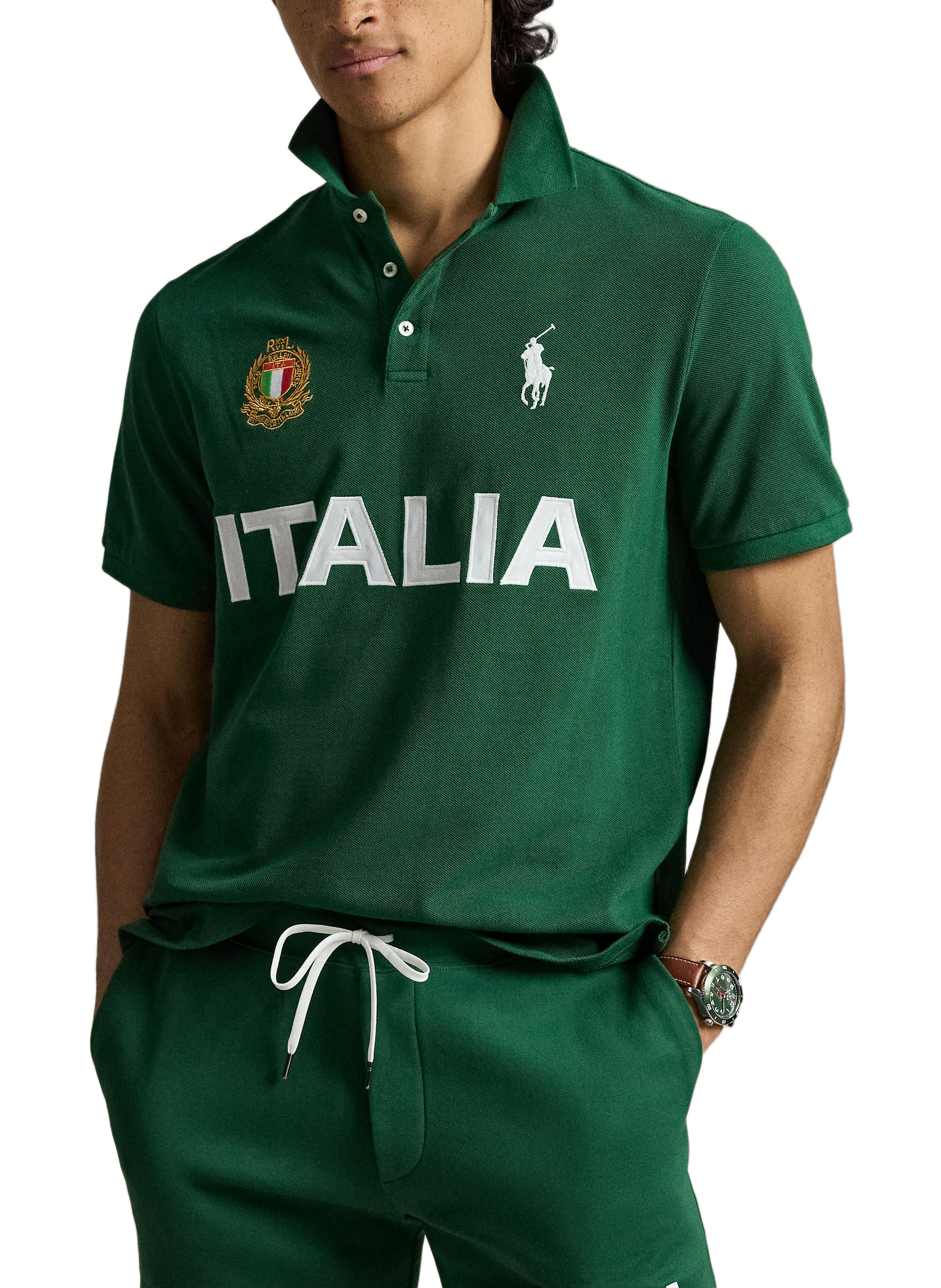 Italian cotton rugby polo POLO RALPH LAUREN Green