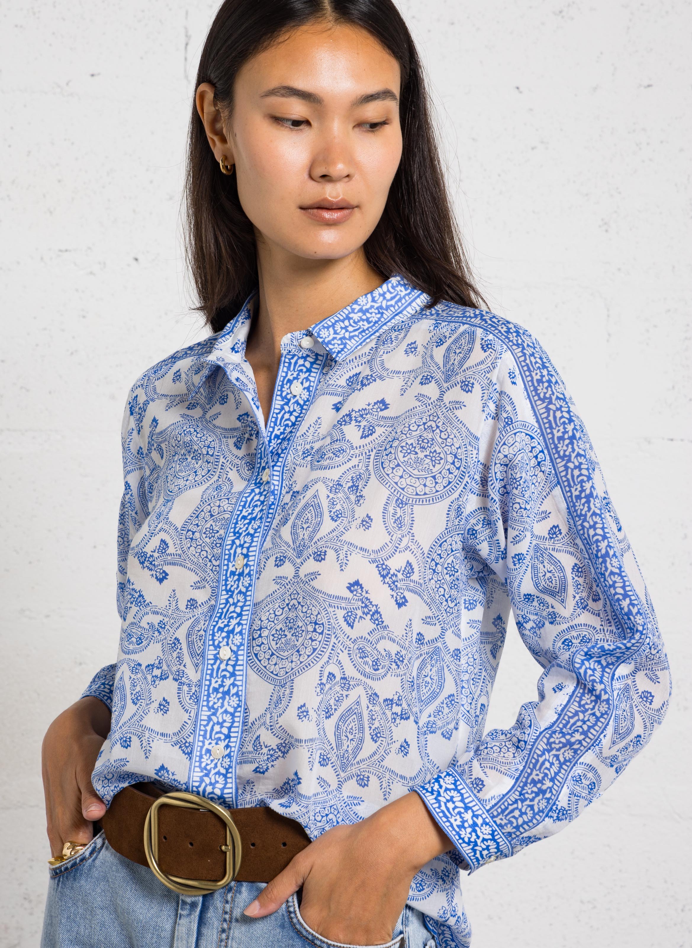 Chemise col classique mathilde MAISON 123 Violet