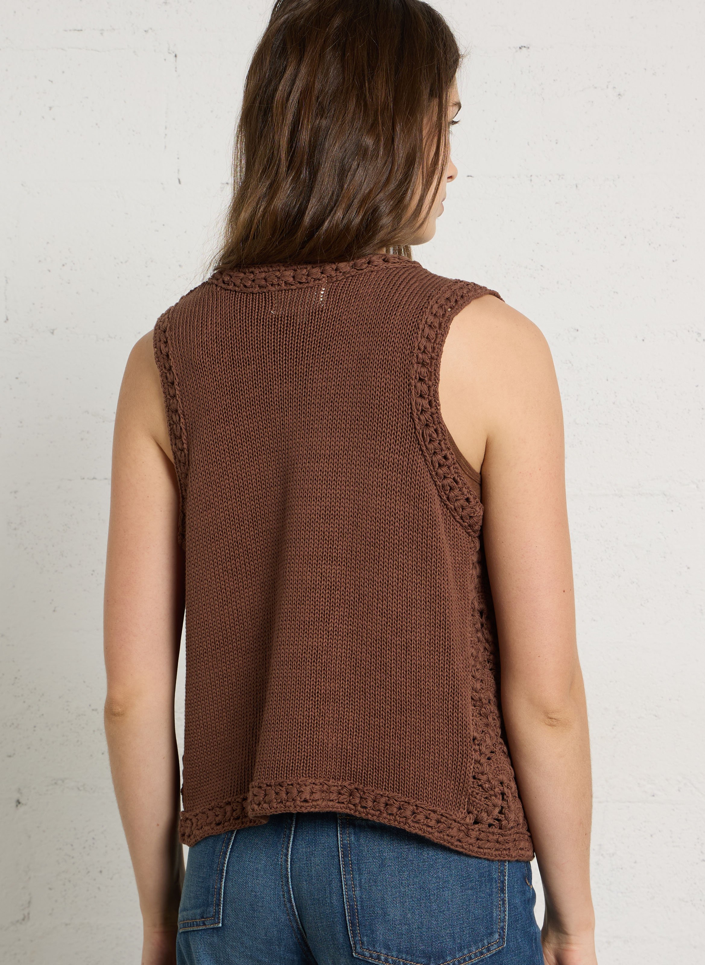 Maison 123 Maison 123 Gilet droit en coton angele