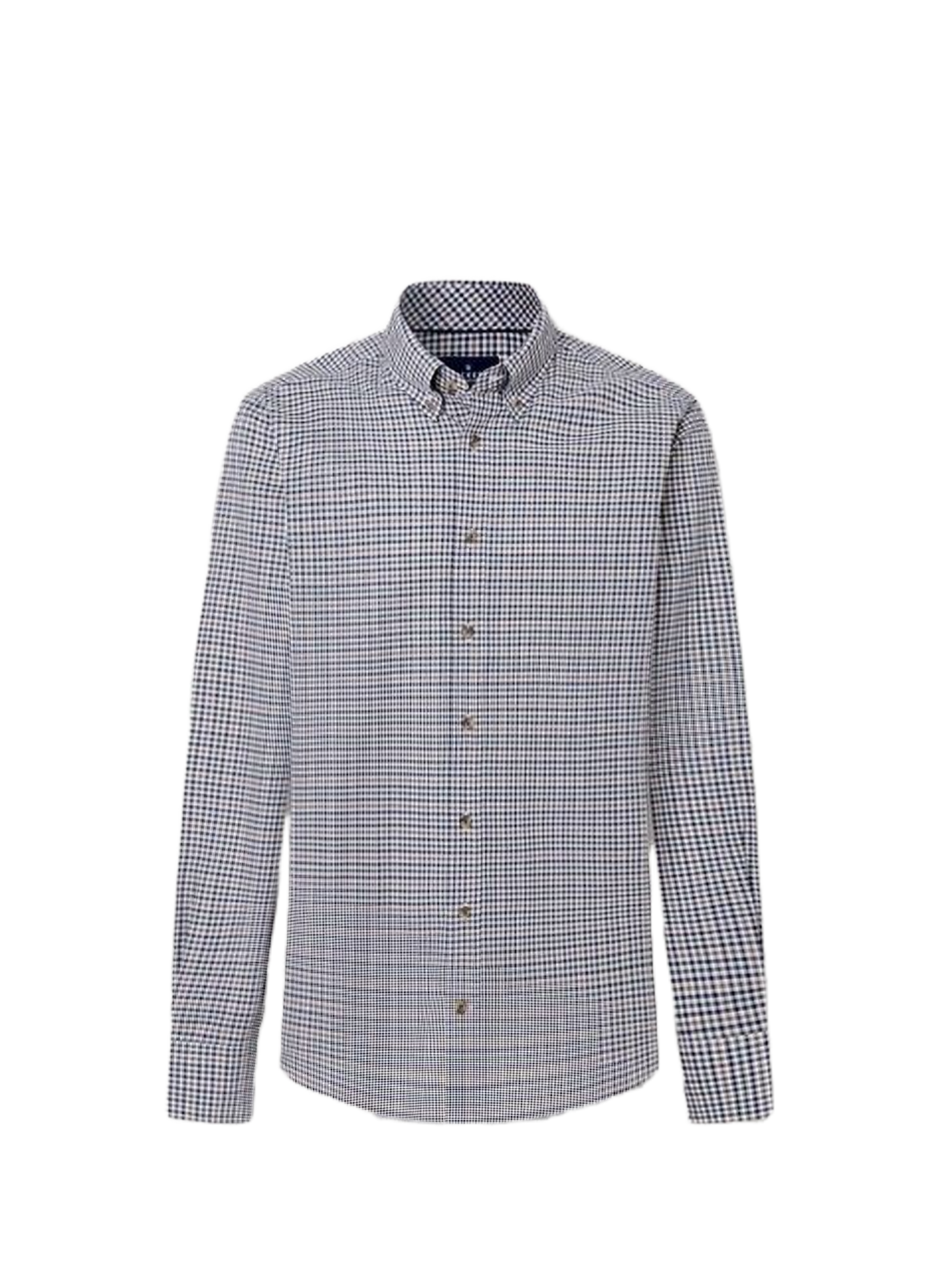 Gerade geschnittenes Baumwollhemd mit Button-down-Kragen und Karomuster HACKETT Grun