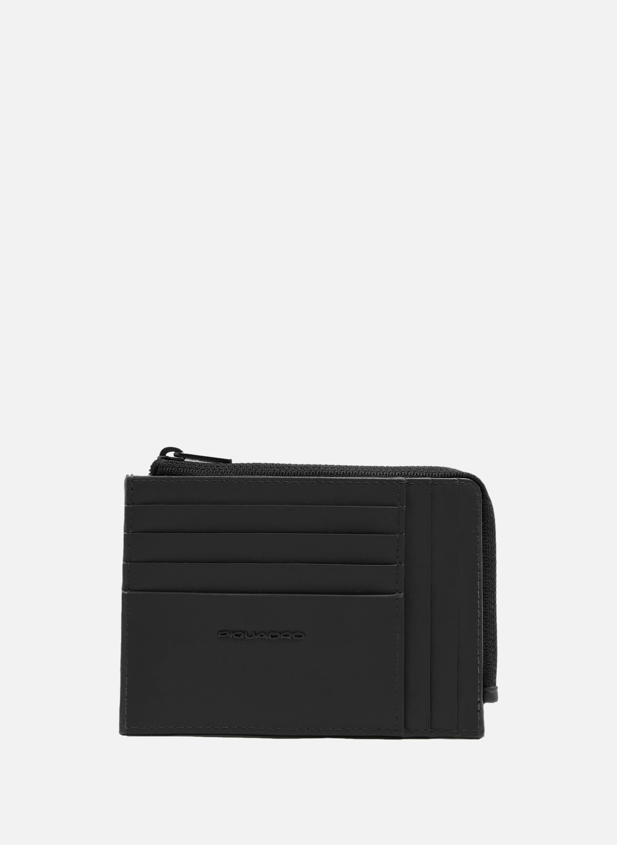 Portefeuille porte-cartes de crédit homme zippé PIQUADRO Noir