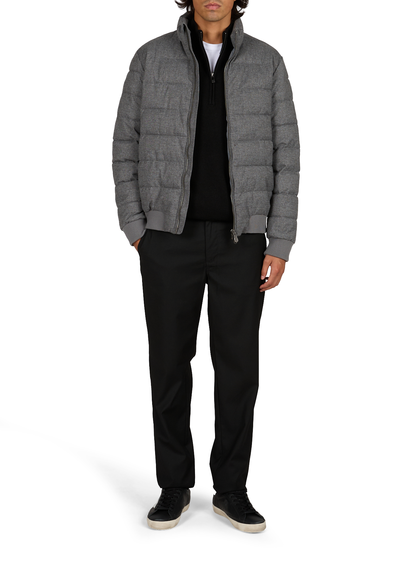 Padded puffer jacket with high collar SAVE THE DUCK Grey