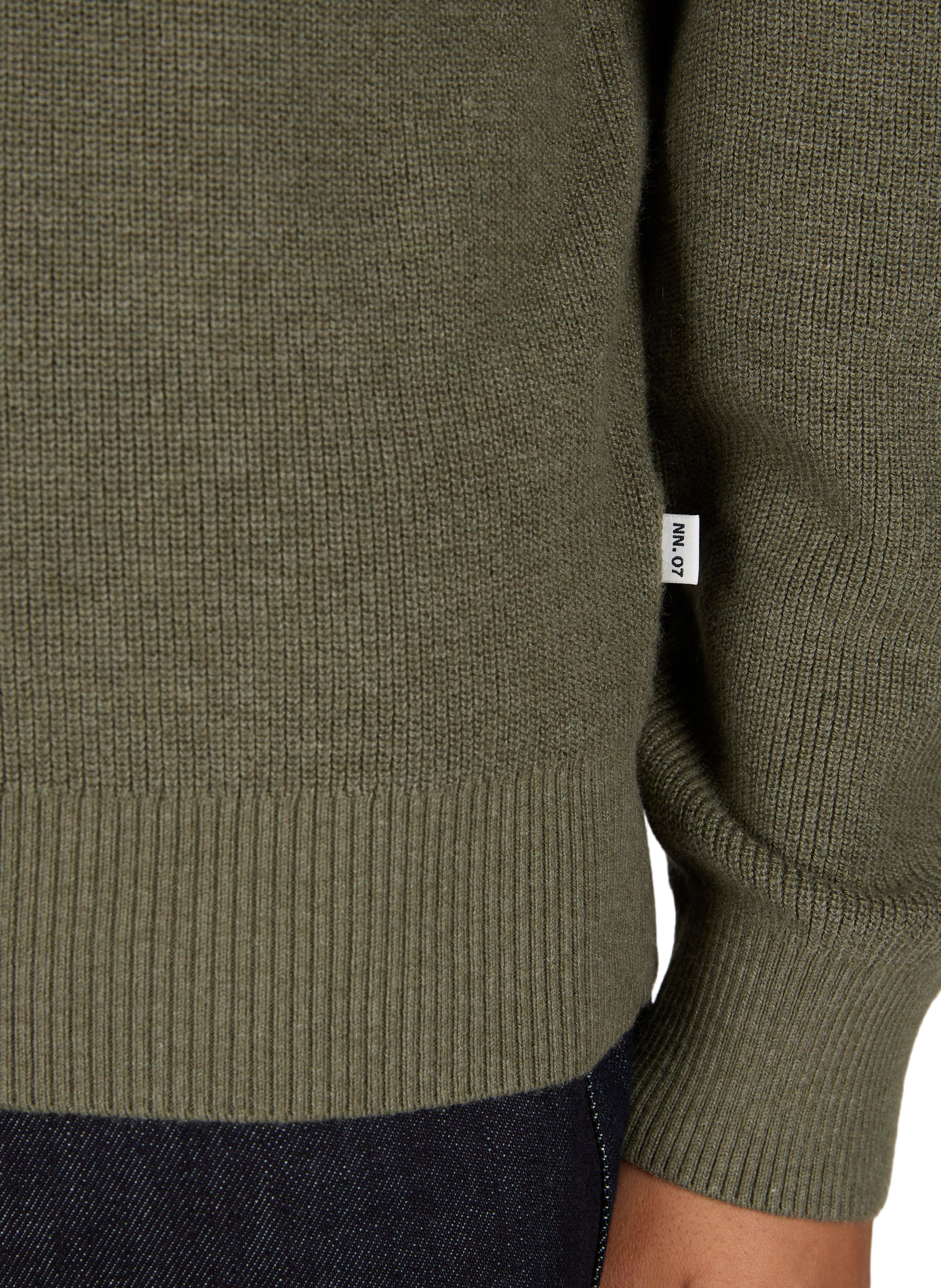 Pull droit uni col rond NN.07 Kaki