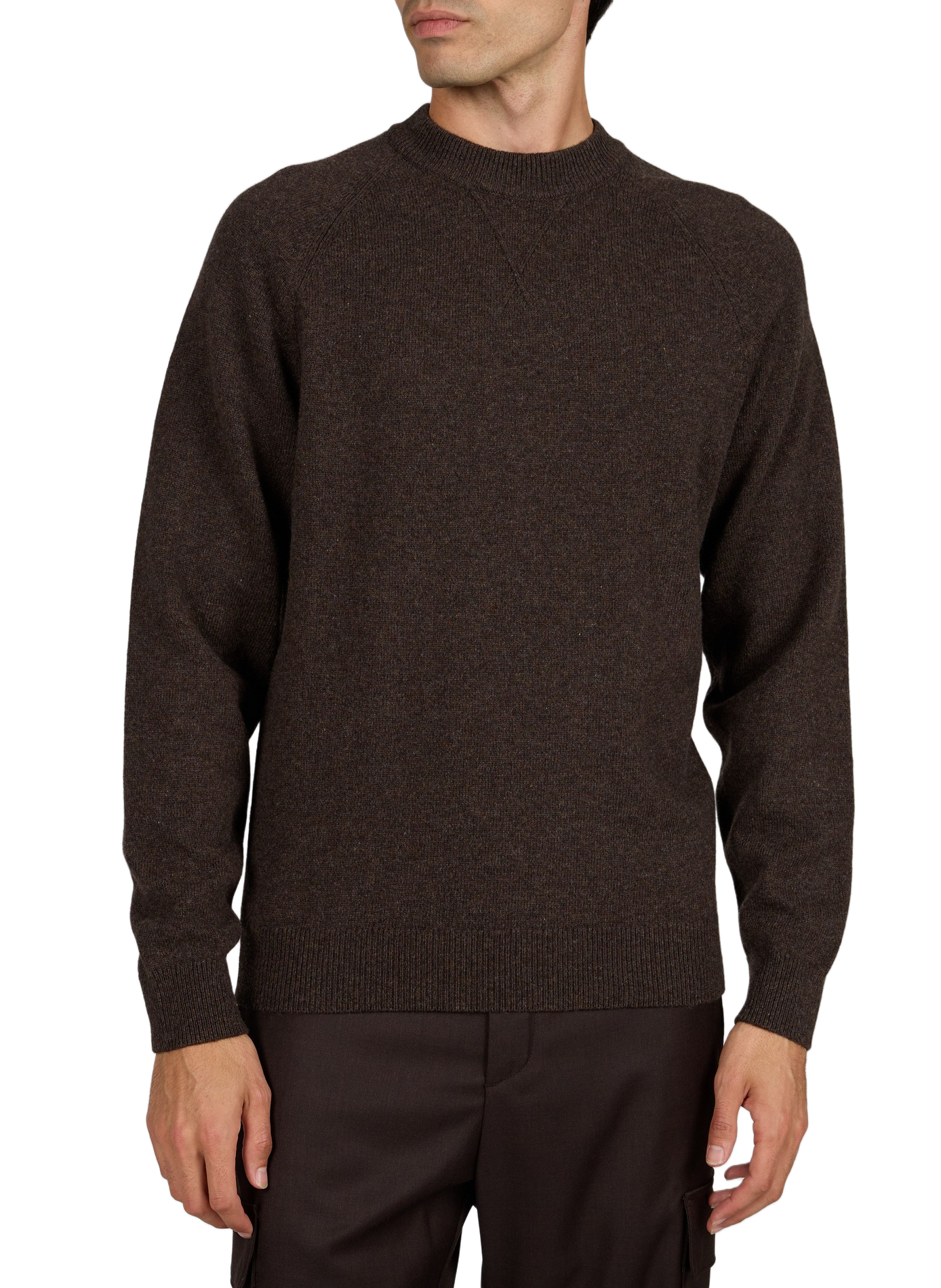 Straight round-neck wool sweater PAUL SMITH Brown