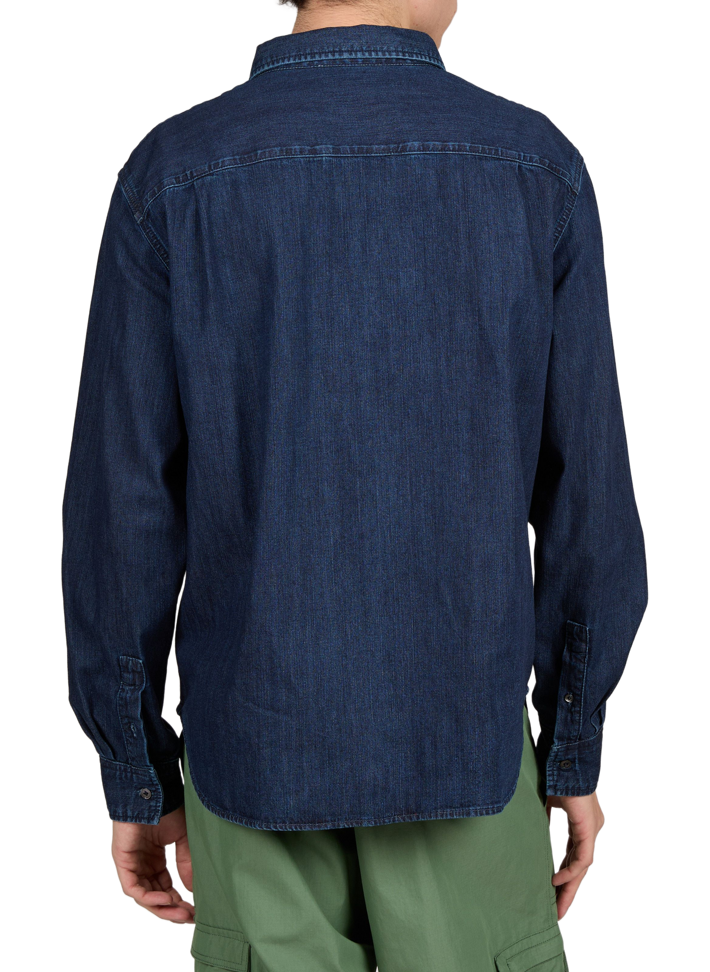 Straight denim shirt in cotton MAISON KITSUNÉ Blue