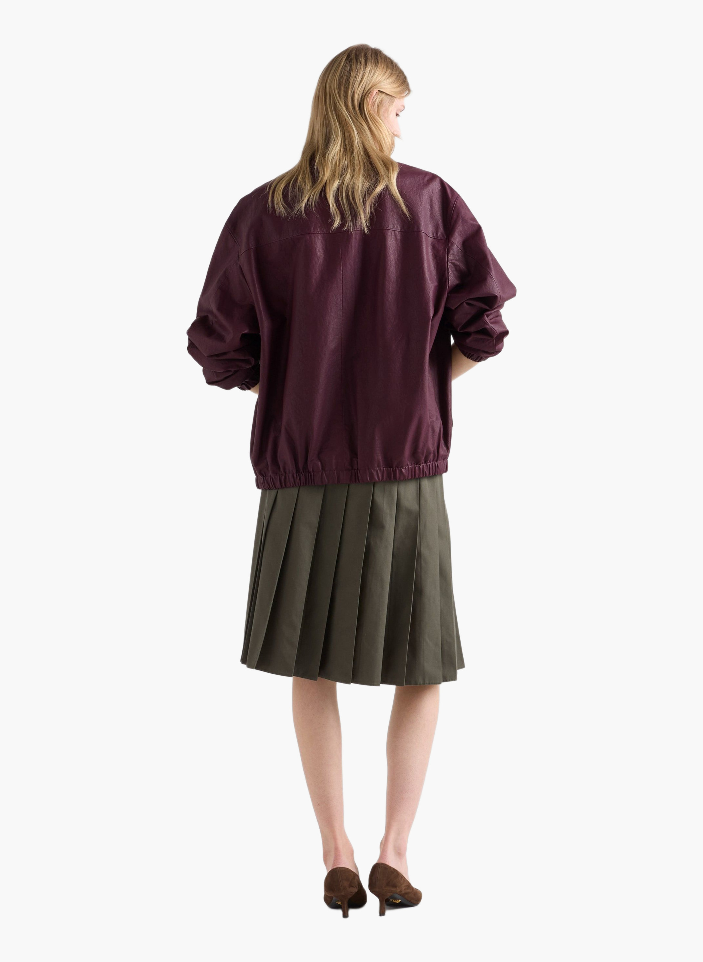 Veste en cuir nappa PRADA Violet