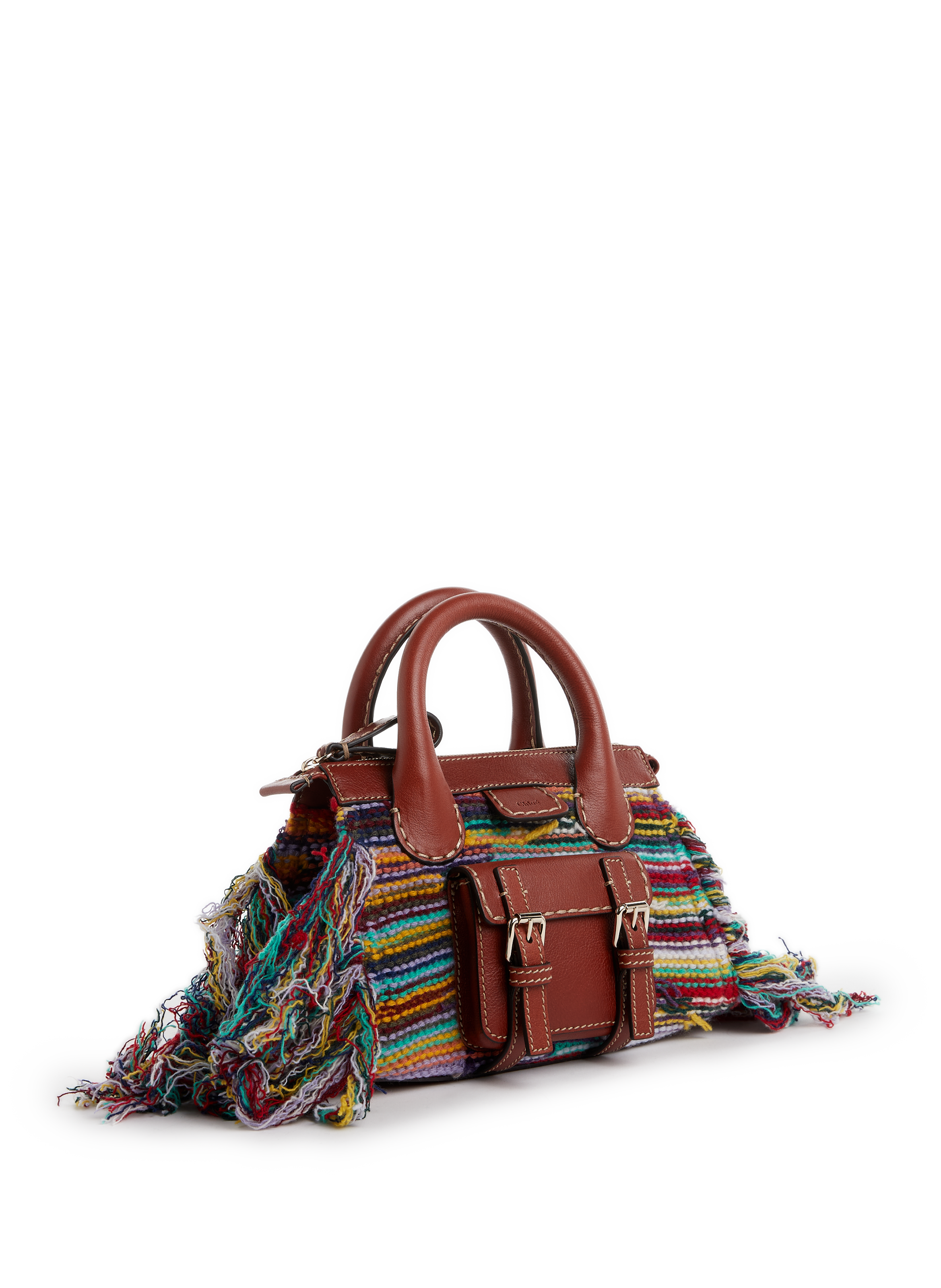 Sac à main Edith en laine, cachemire et cuir