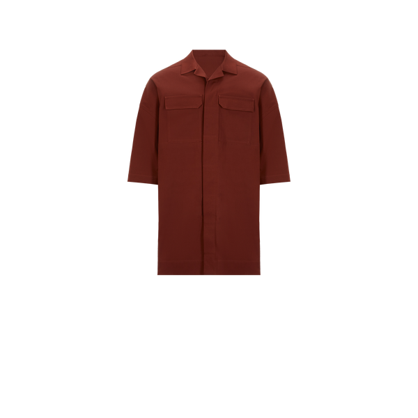 Rick Owens Oversized Cotton Shirt In Red