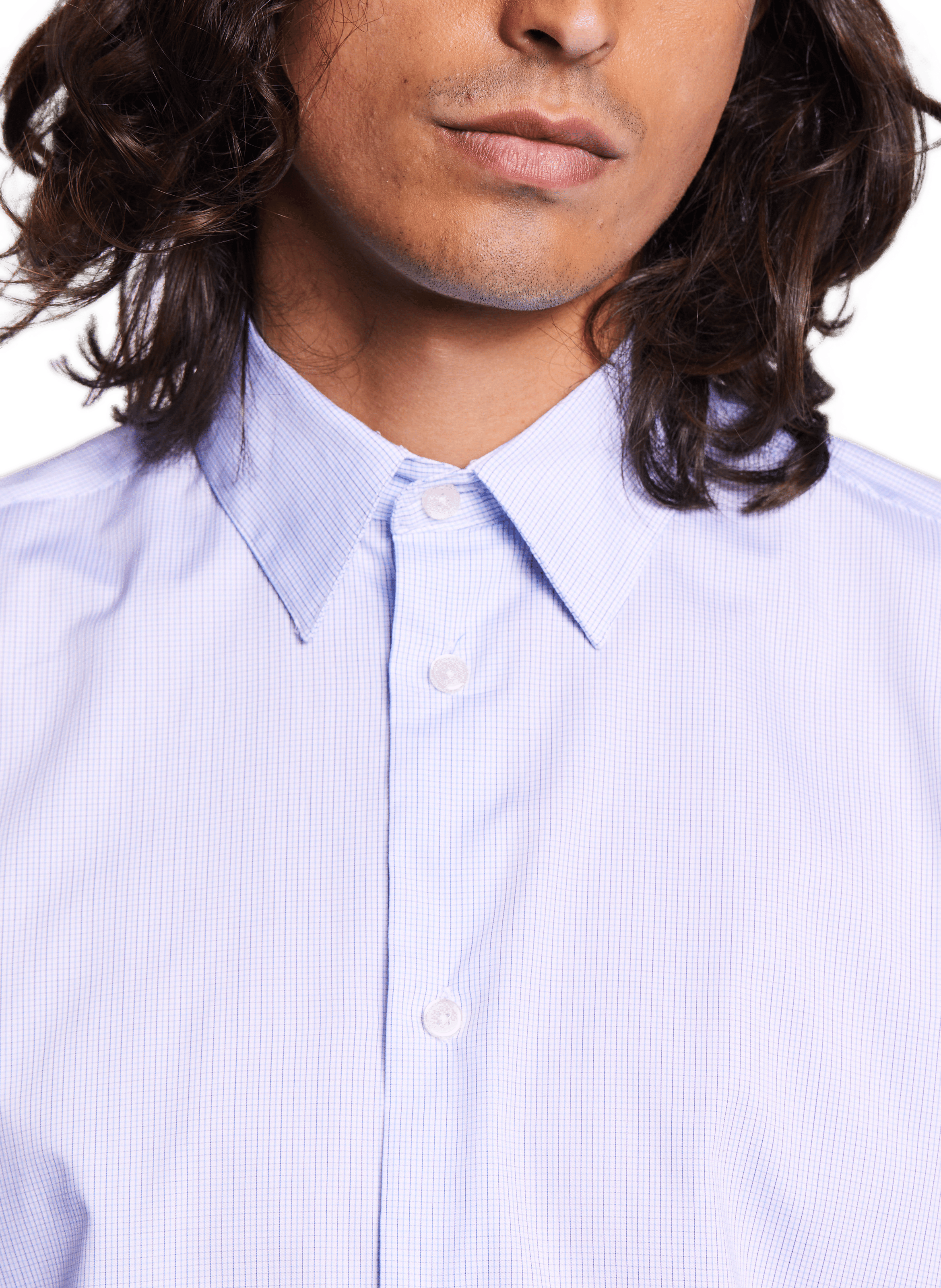 Chemise slim en coton AU PRINTEMPS PARIS Bleu