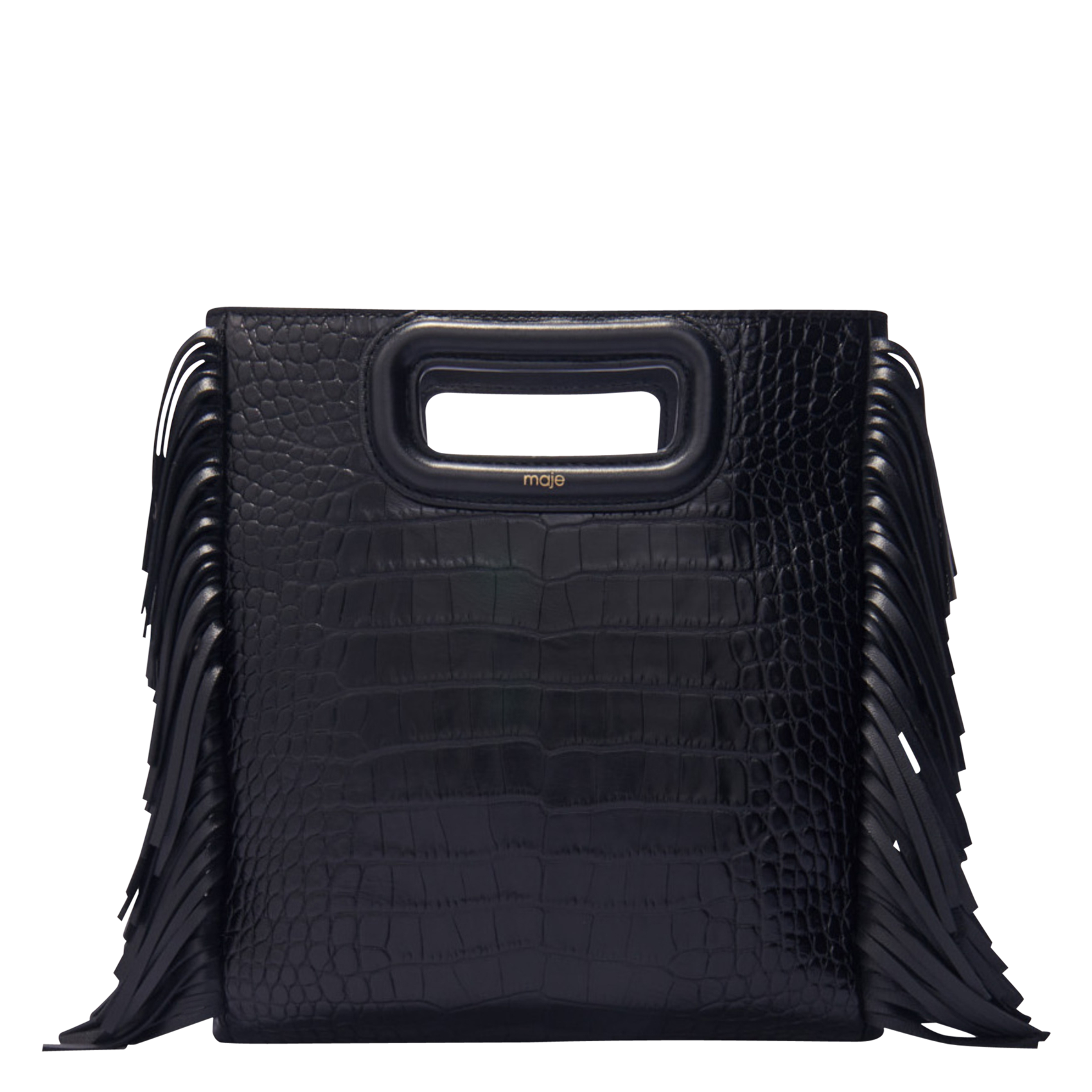 Sac bandoulière en cuir m MAJE Noir