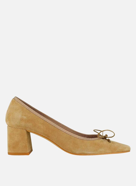 Escarpins en cuir velours dring Marron by JONAK JONAK Escarpins en cuir velours dring Marron