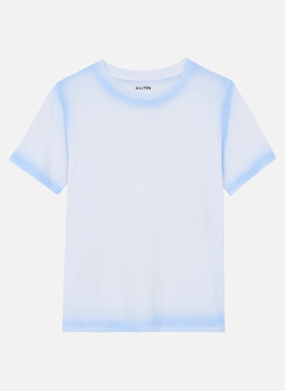 T-shirt col rond en lin aya shadow Bleu by KUJTEN KUJTEN T-shirt col rond en lin aya shadow Bleu