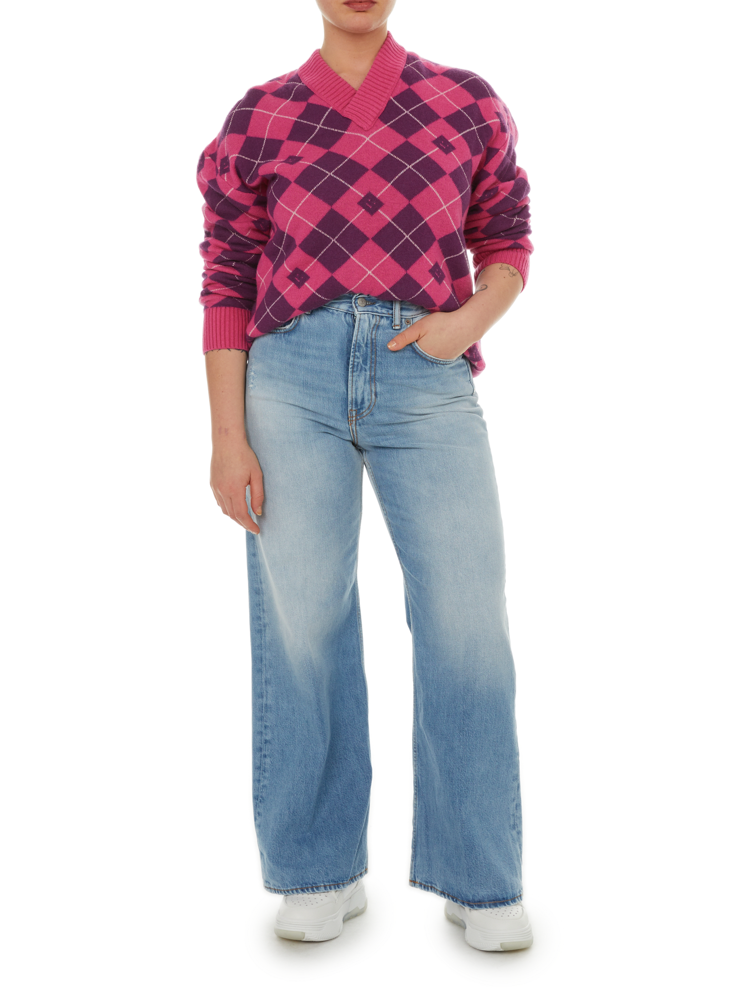 Wide cotton jeans ACNE STUDIOS Blue