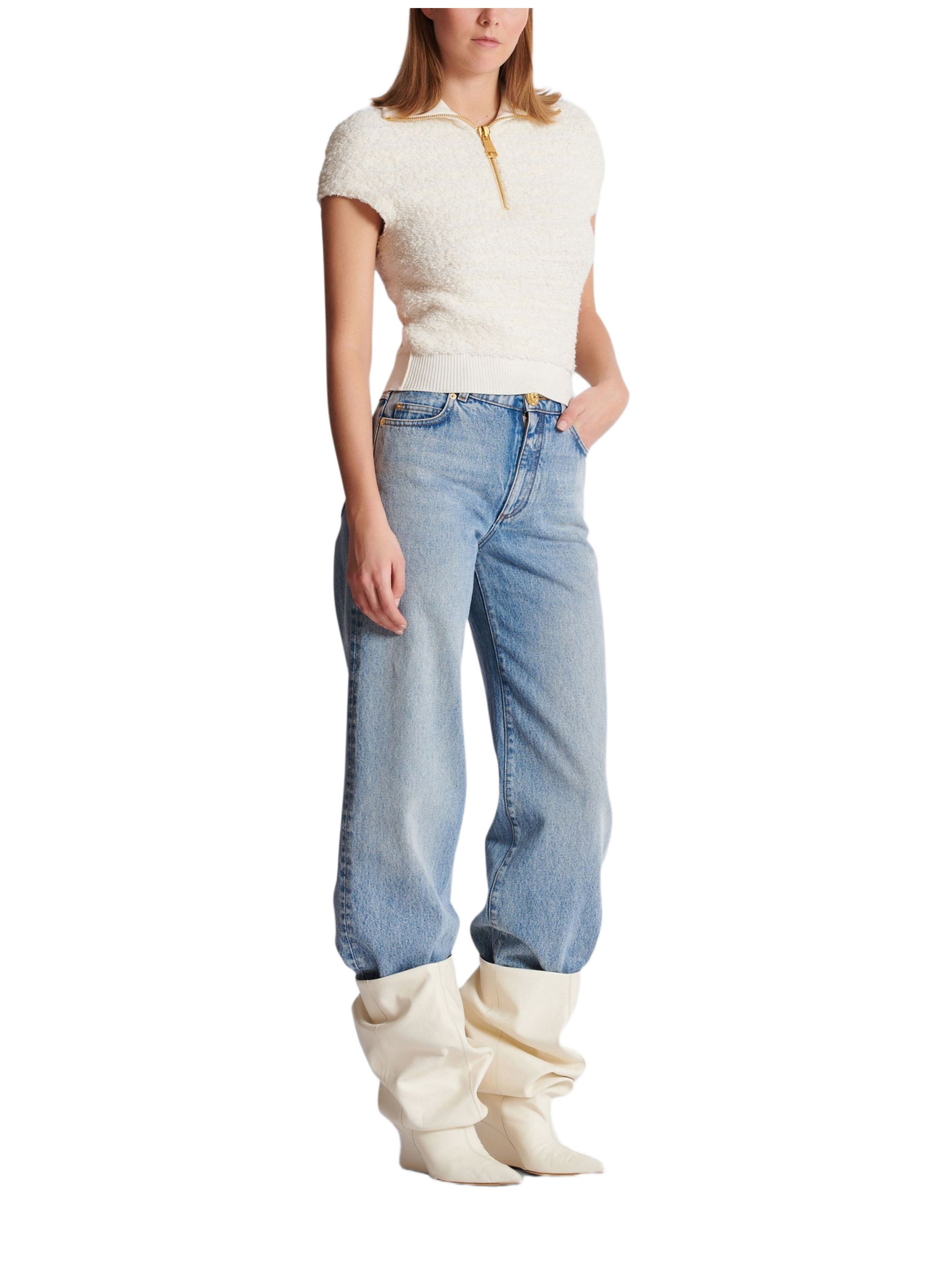 Top en tweed BALMAIN Beige