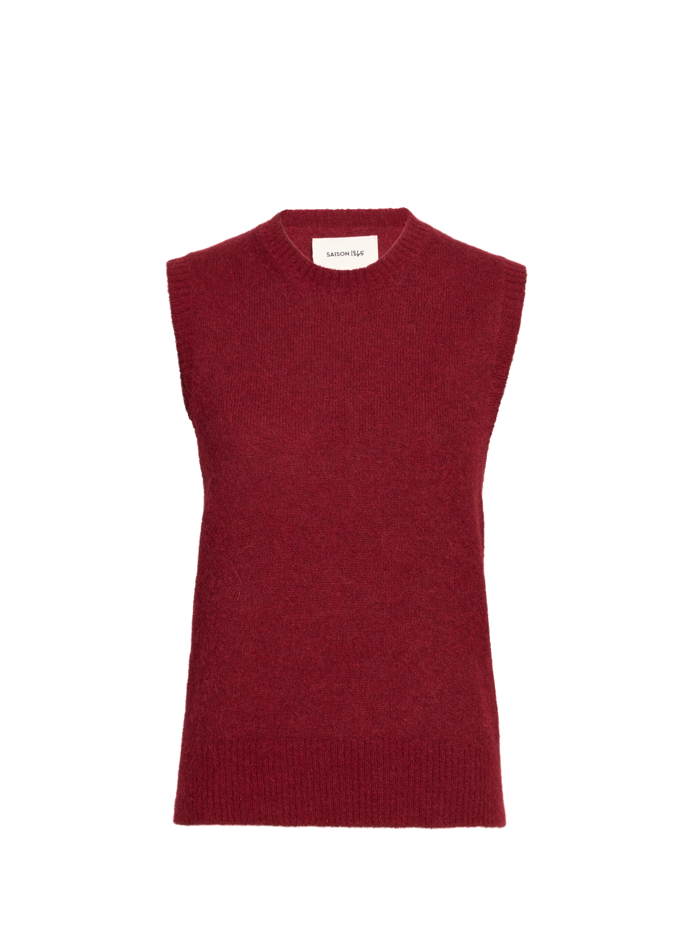 Pull sans manches en alpaga mélangé SAISON 1865 Rouge