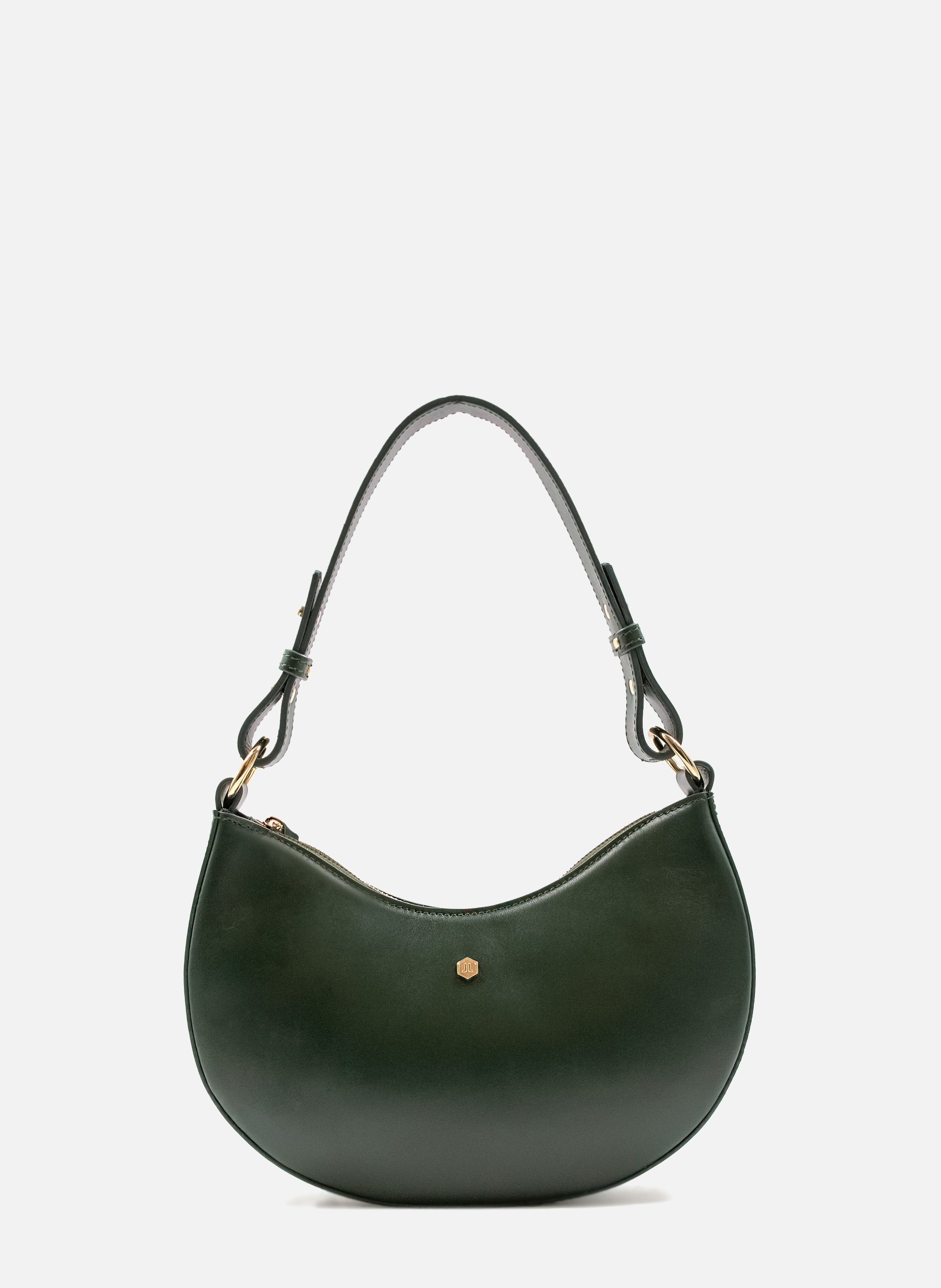 Sac hobo cuir lisse JULES & JENN Vert