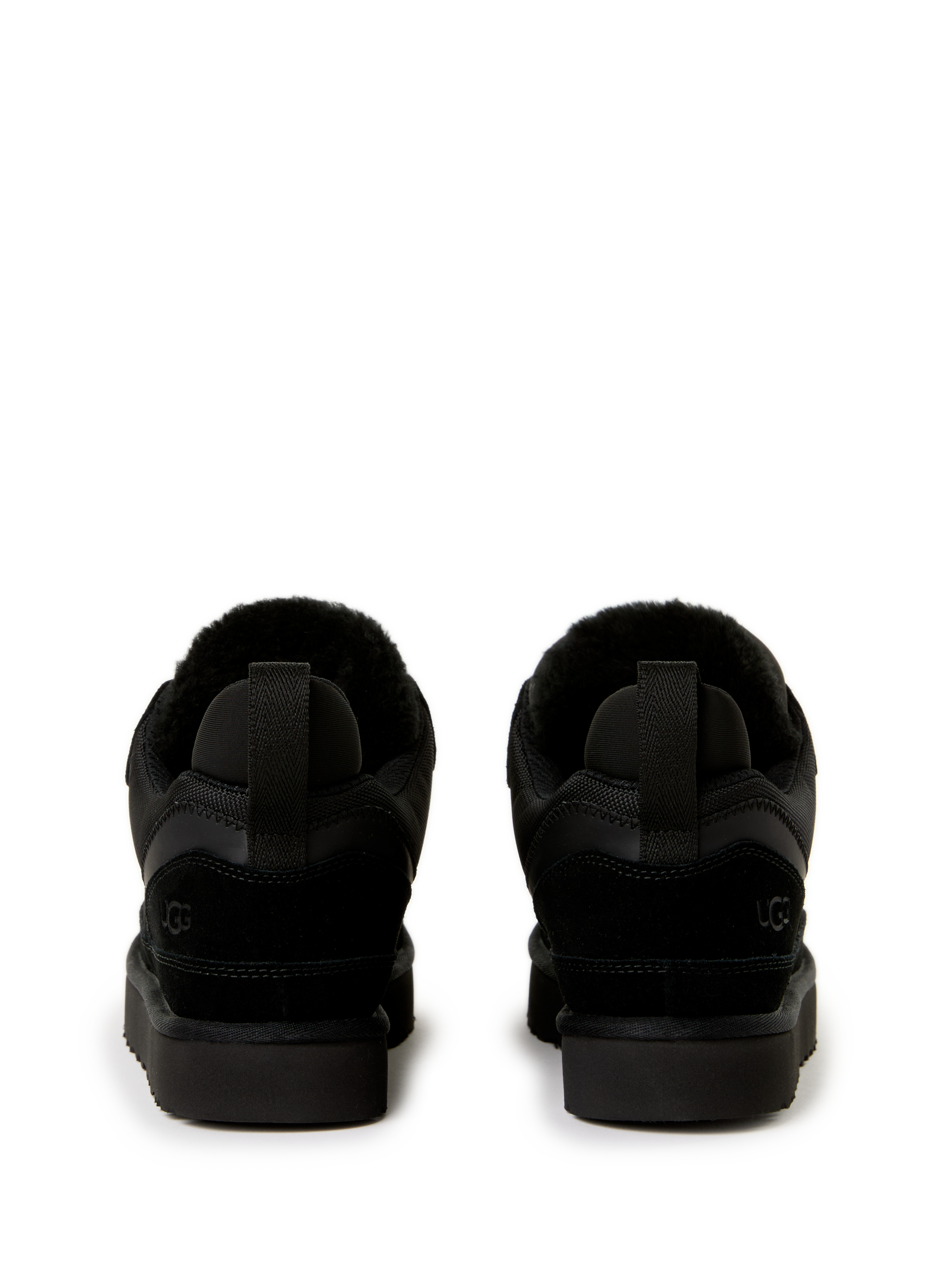 Grooved leather blend boots UGG Black