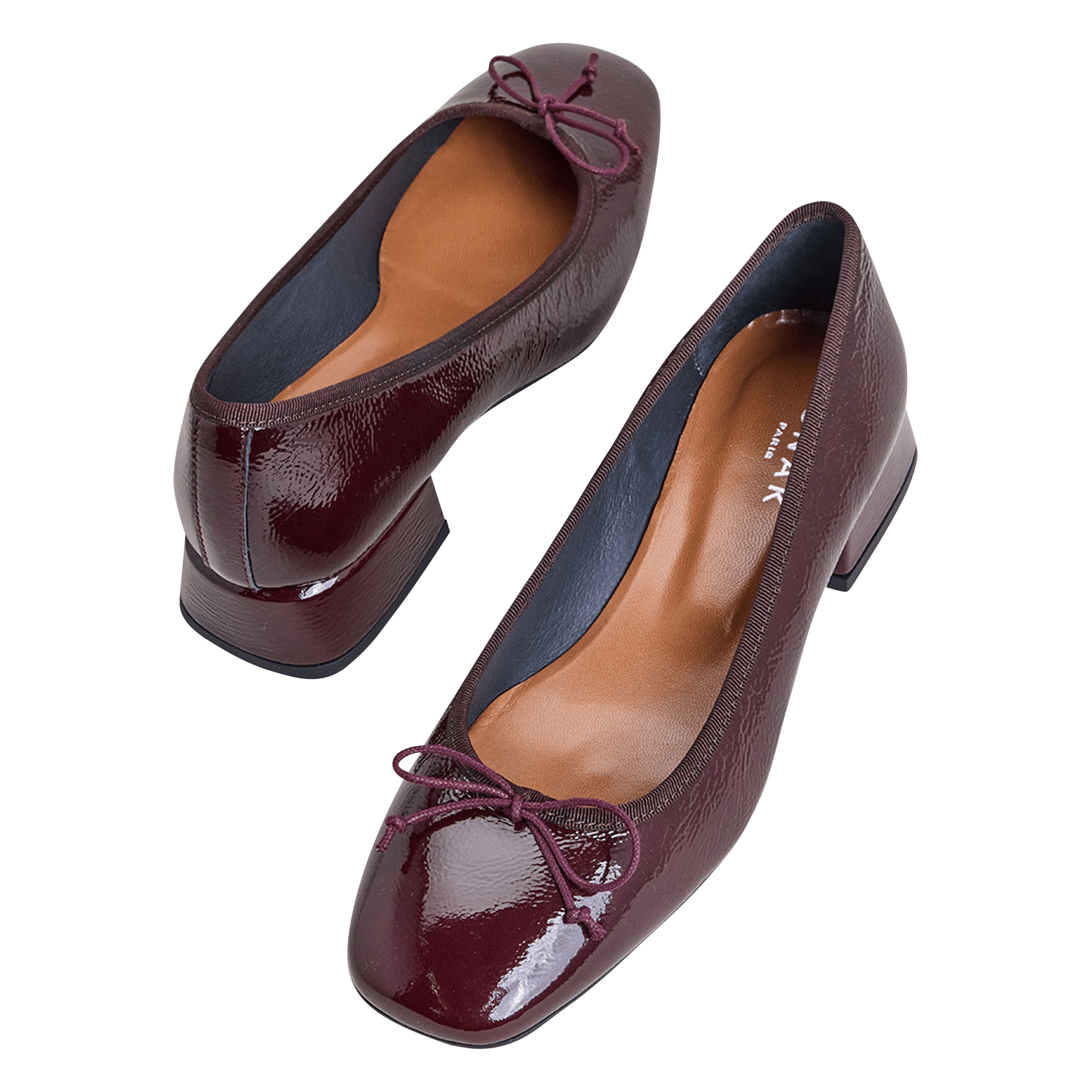 Ballerines à talons en cuir vernis dybil JONAK Rouge