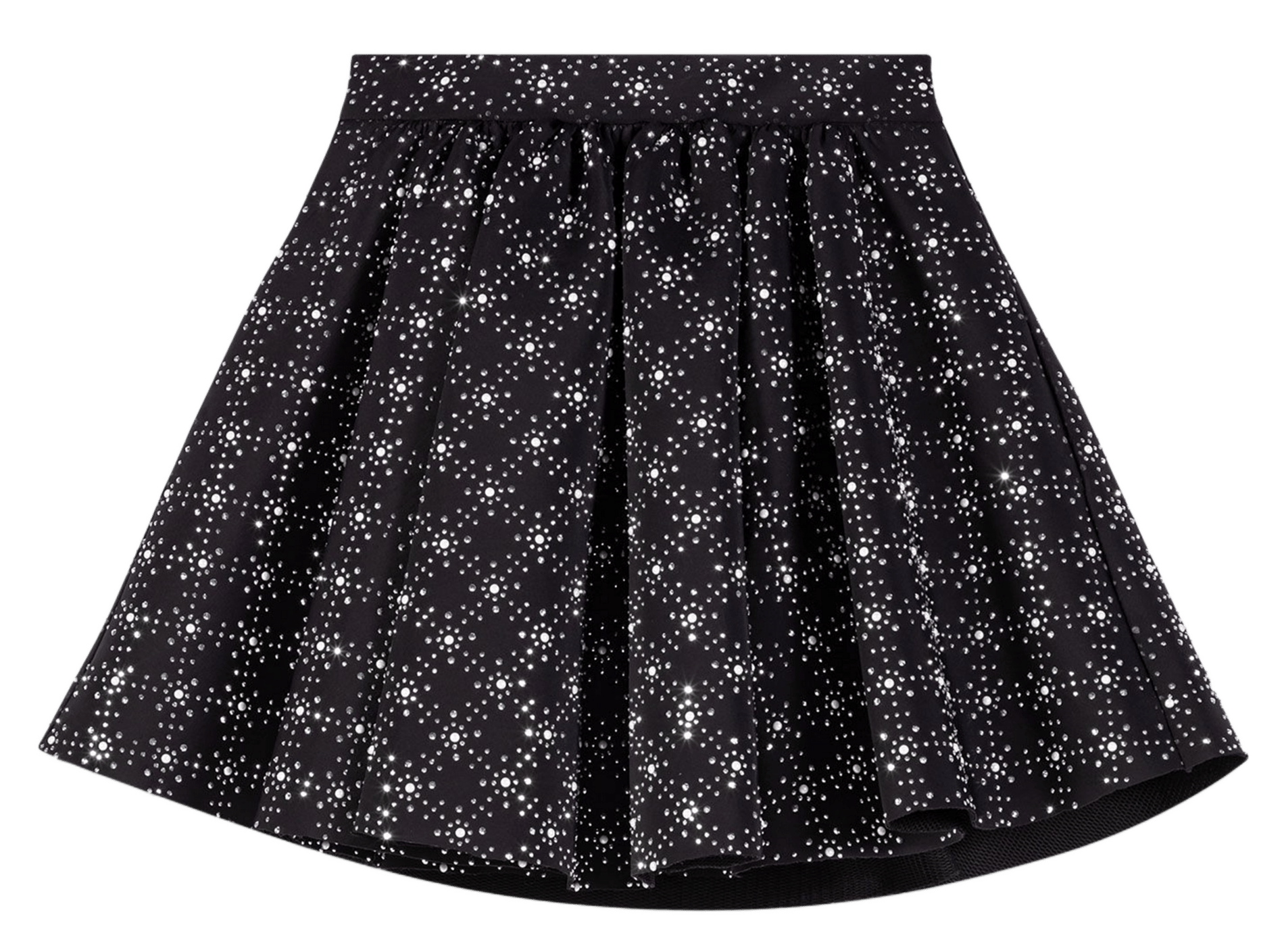 Jupe courte imprimée à taille haute MAJE Noir