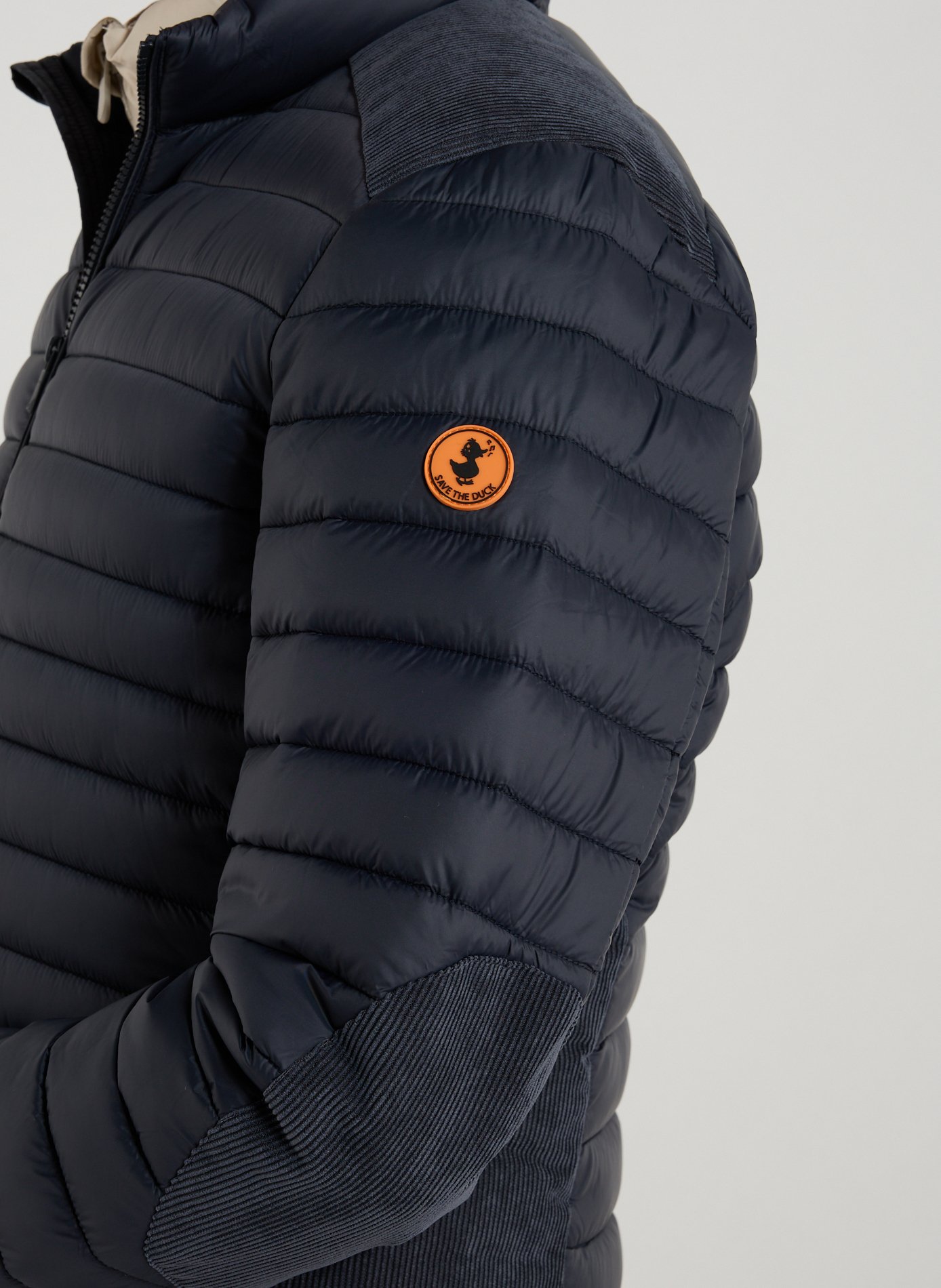 Doudoune droite matelassée en velours côtelé SAVE THE DUCK Bleu