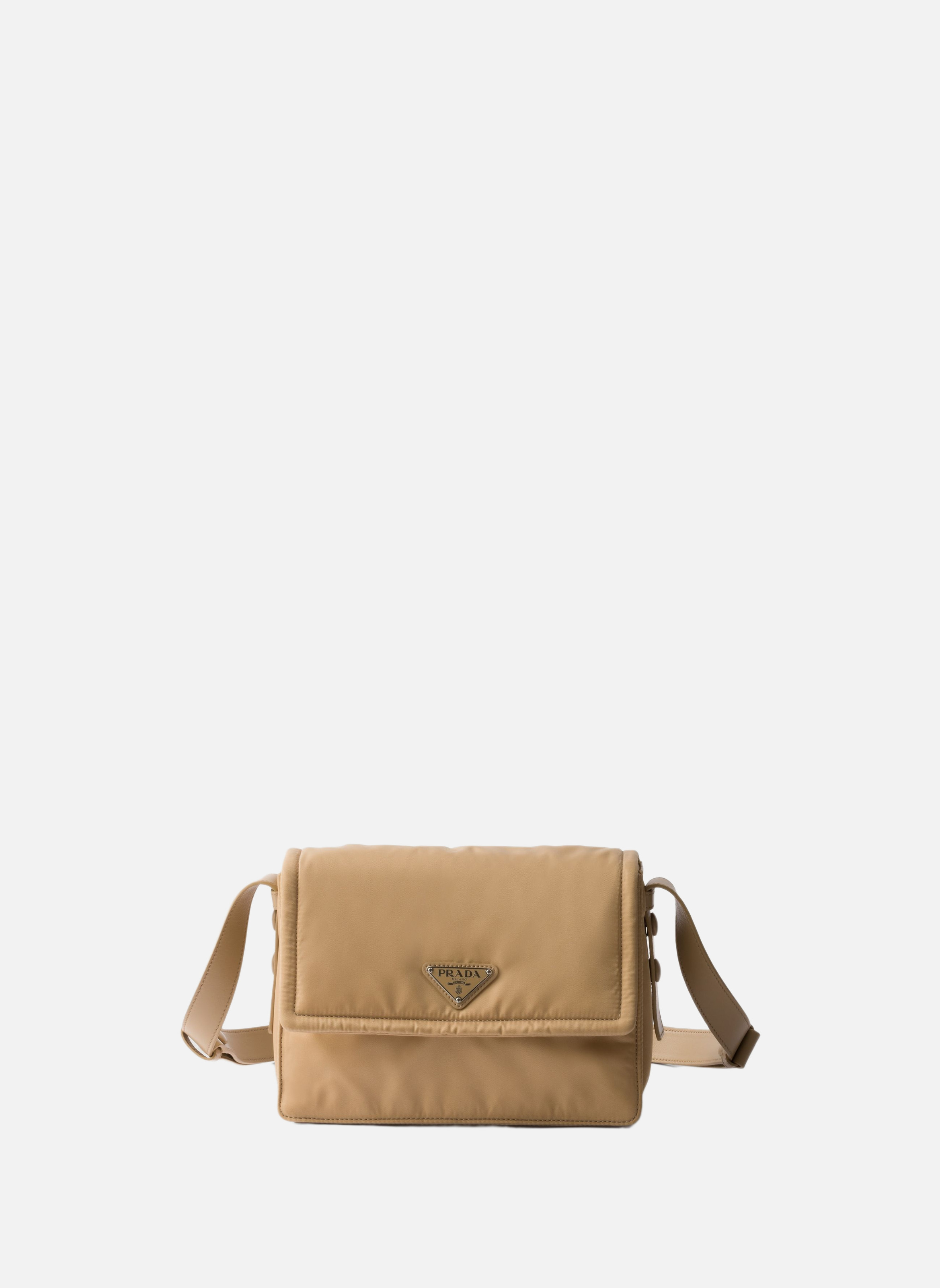 Petit sac porté épaule prada traveller en re-nylon PRADA Marron