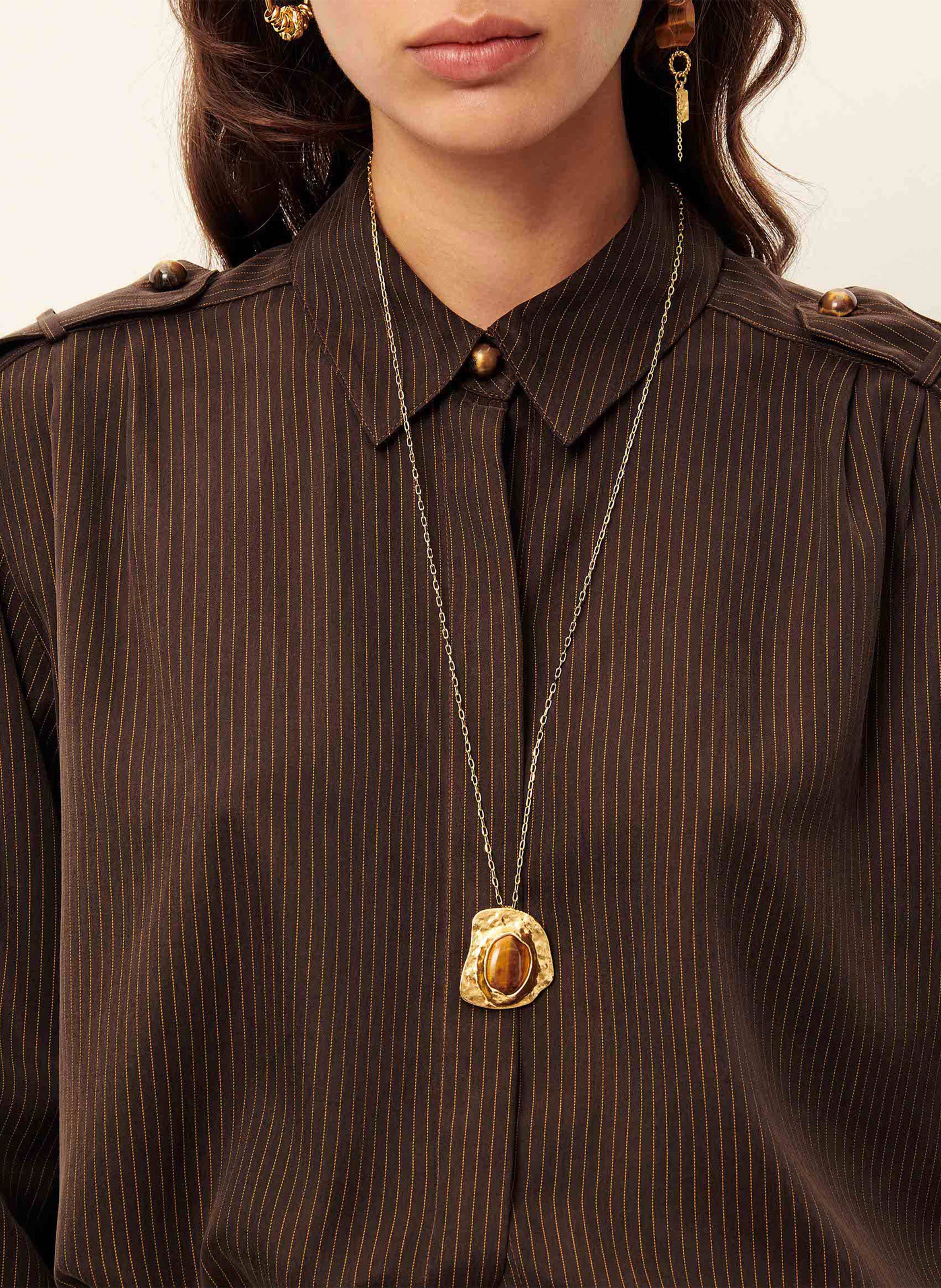 Collier en laiton recyclé mélangé lynett SESSUN Rouge