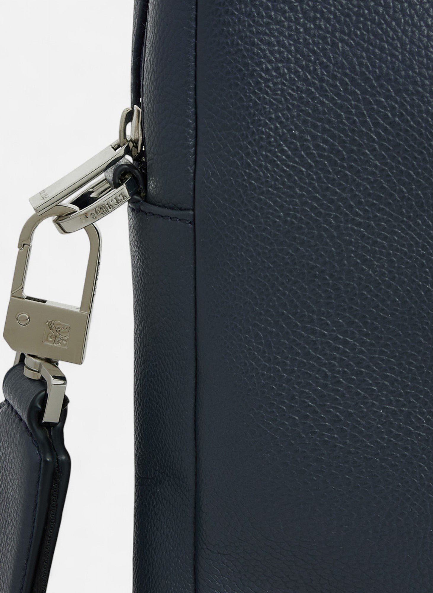 Porte documents 14" marceau en cuir grainé petit modèle LE TANNEUR Bleu