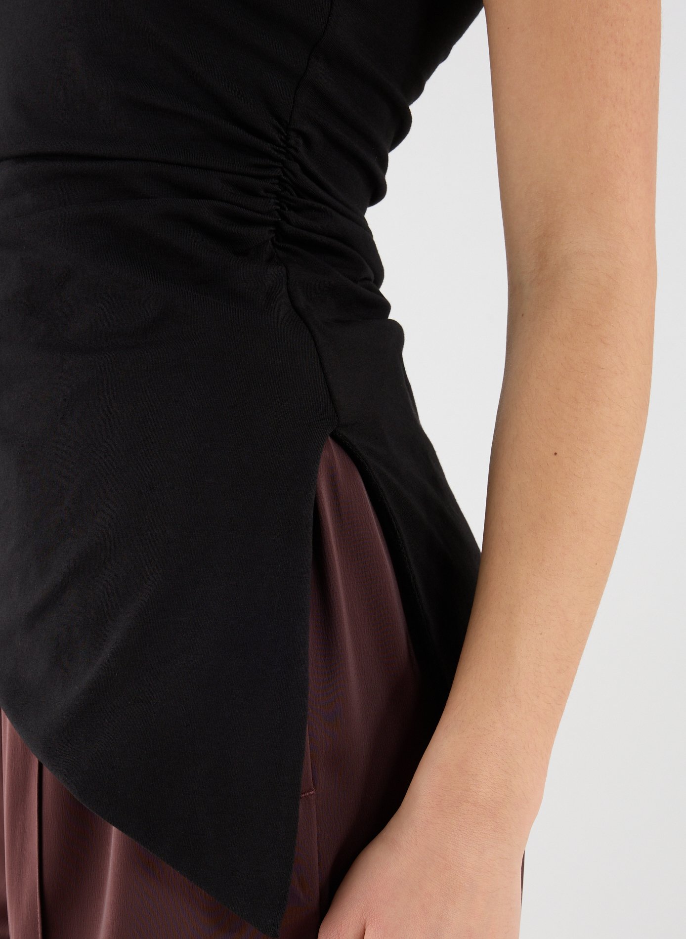 Bustier en coton mélangé TOPSHOP Noir