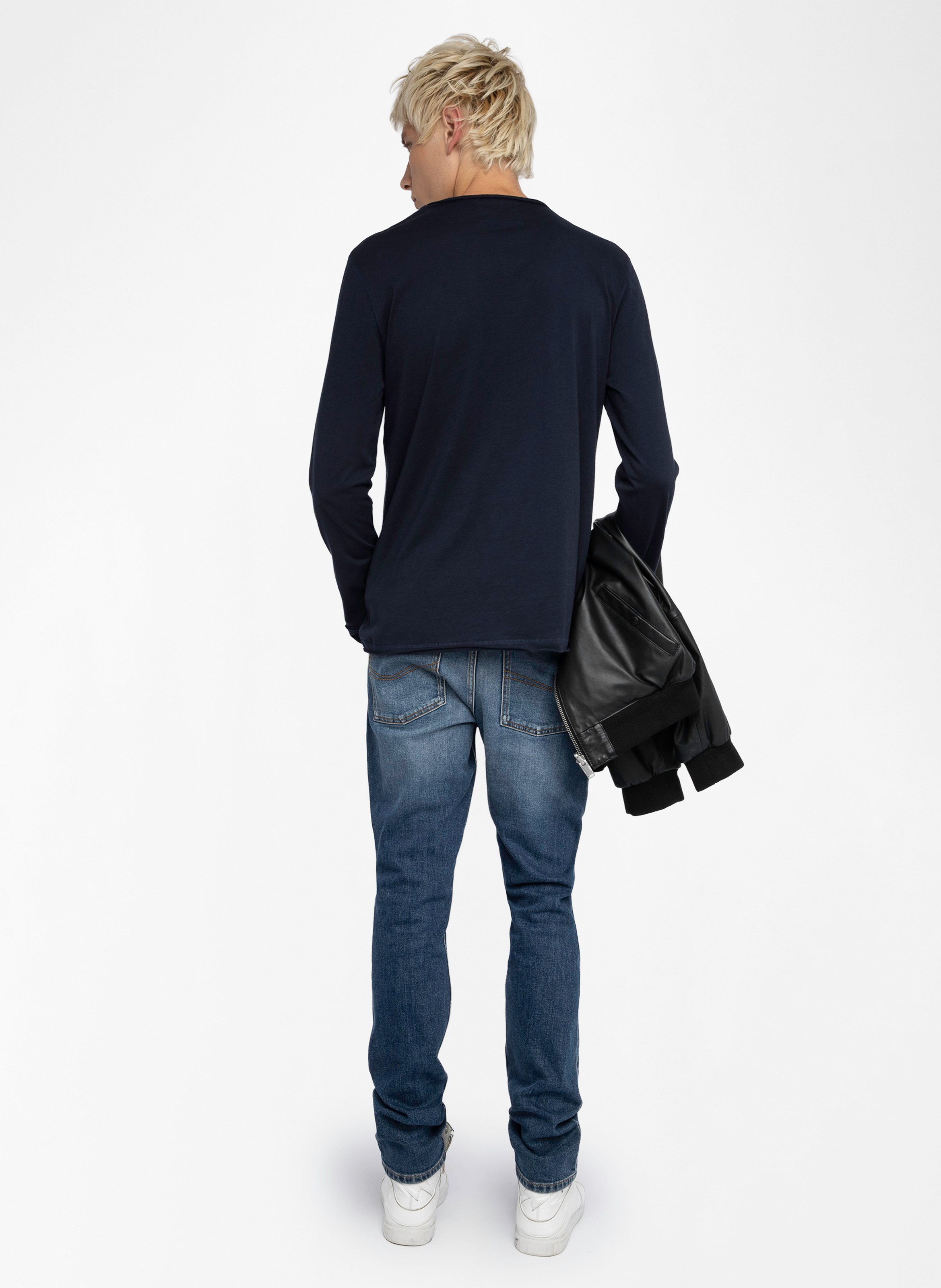 Tes-shirt droit en coton bio monastir ZADIG&VOLTAIRE Bleu