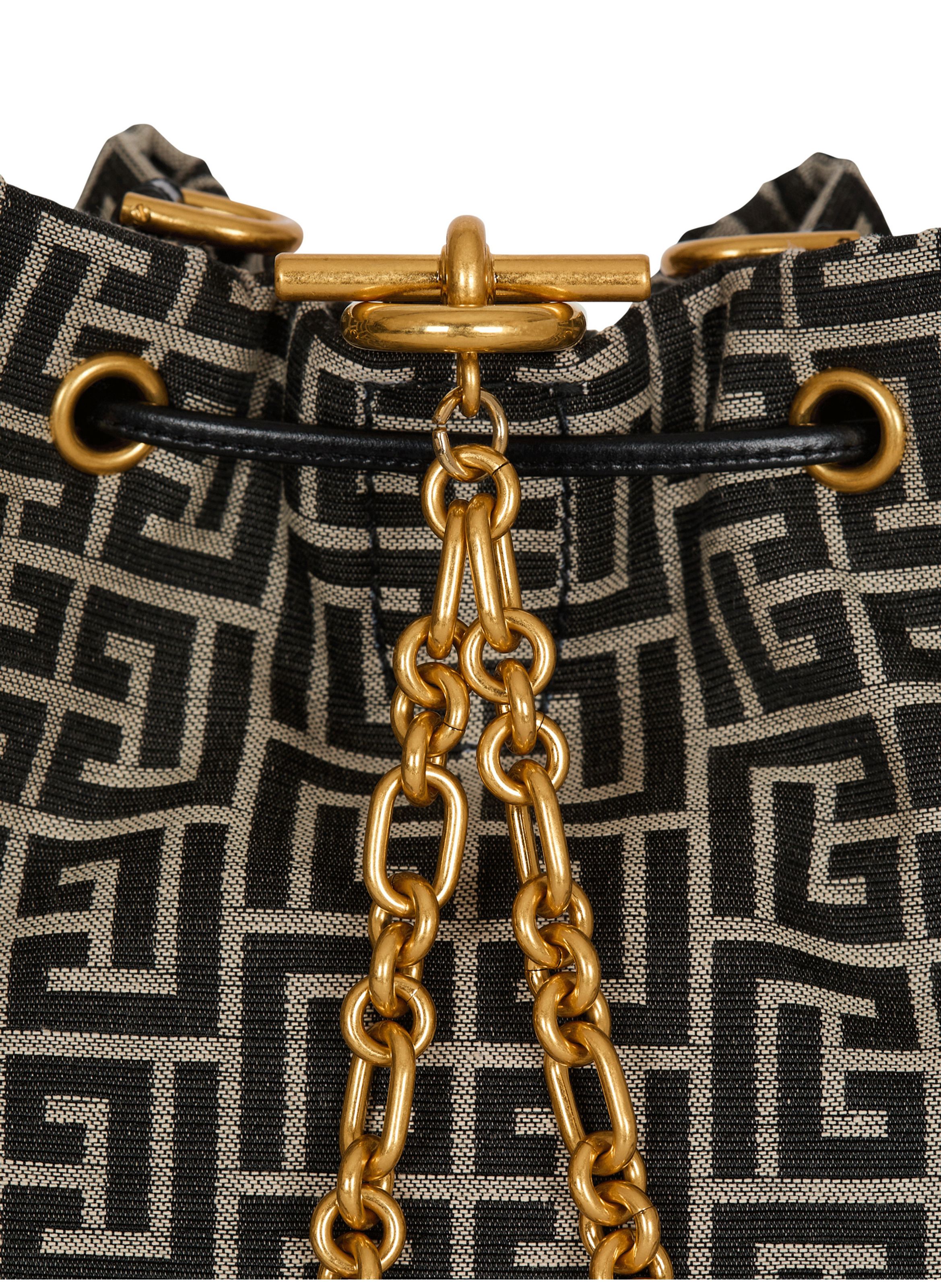 Sac à dos pulse en jacquard monogramme BALMAIN Noir