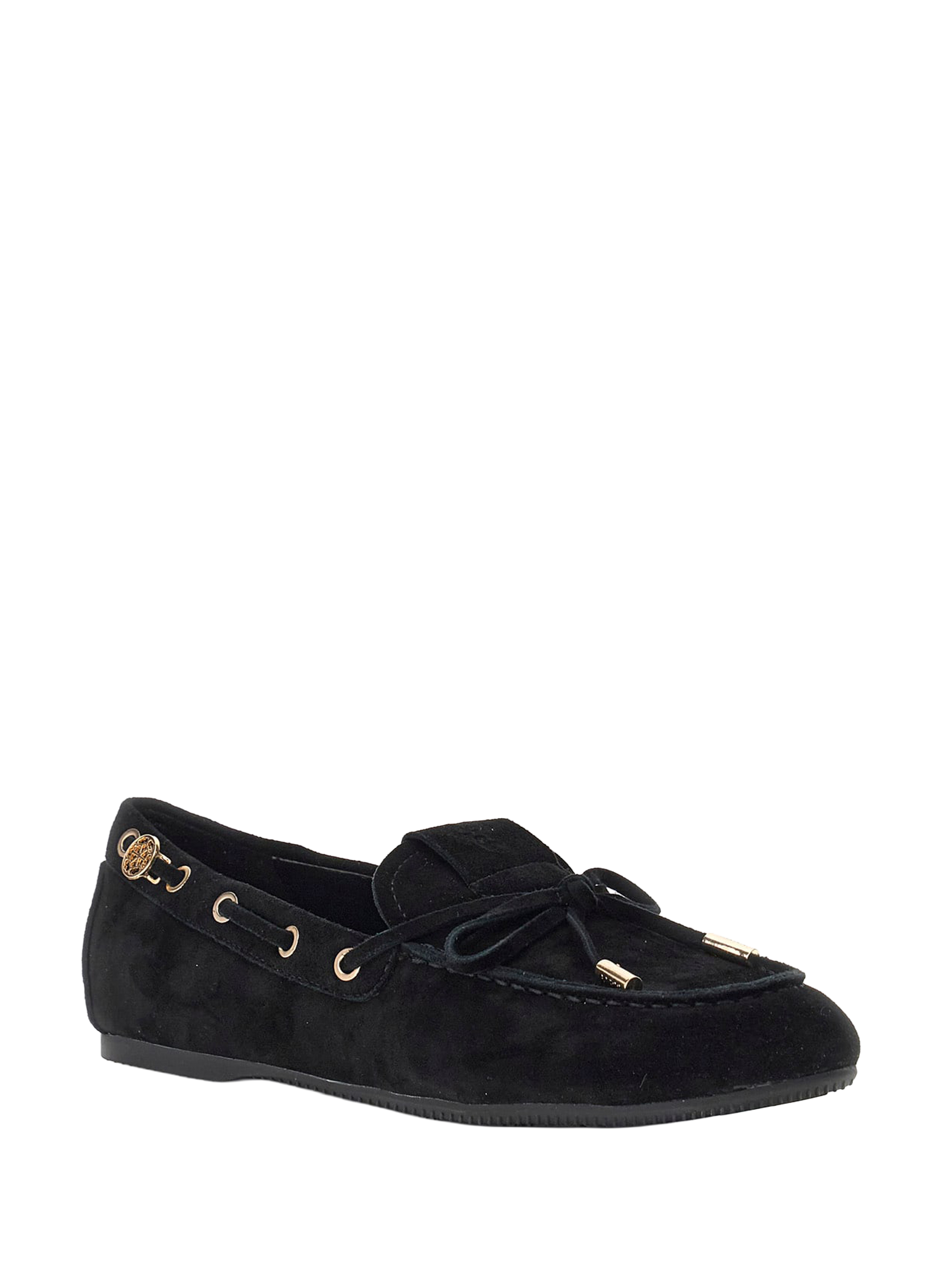 Goat leather moccasins GUESS Black