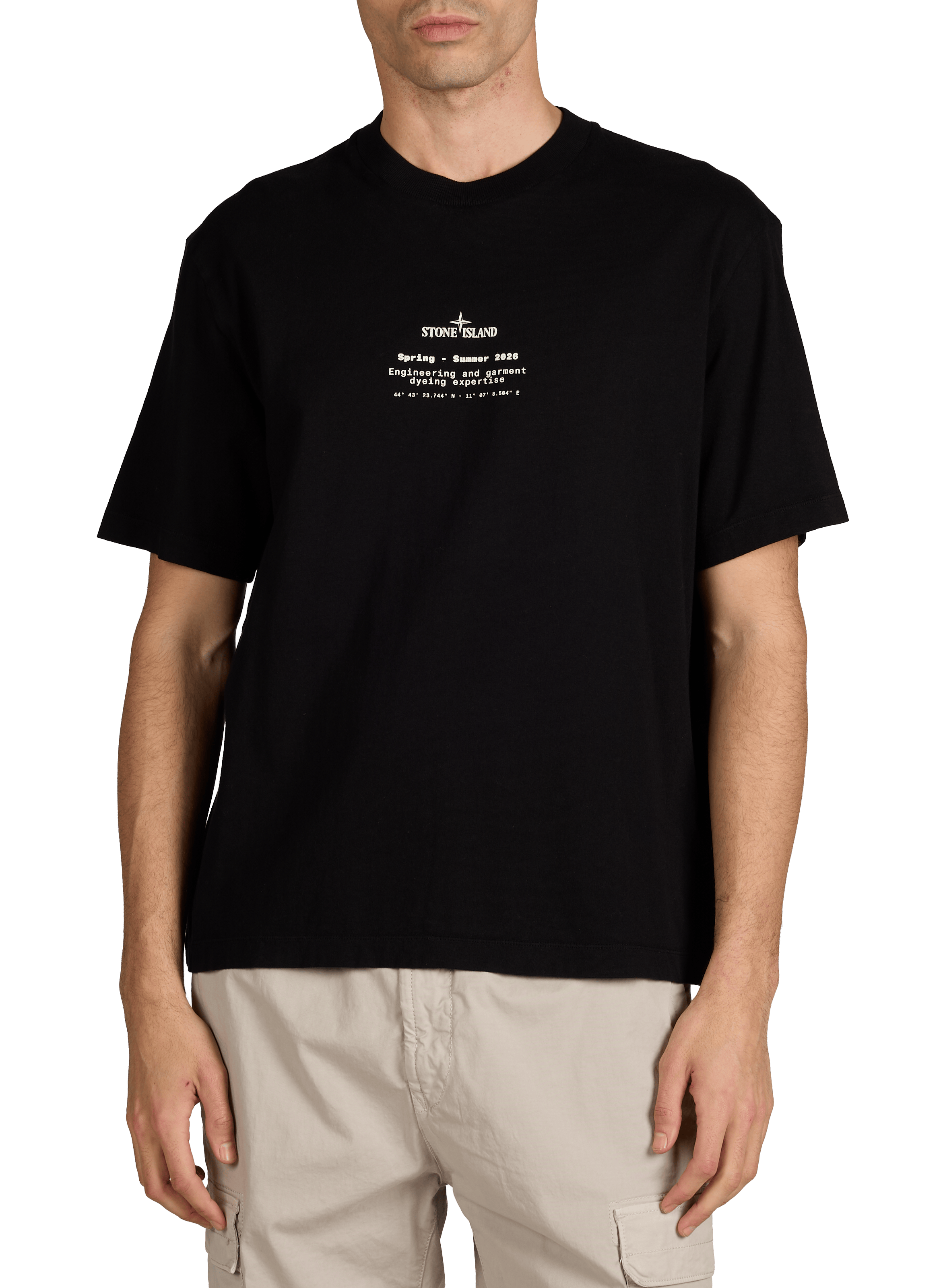 Printed T-shirt STONE ISLAND Black