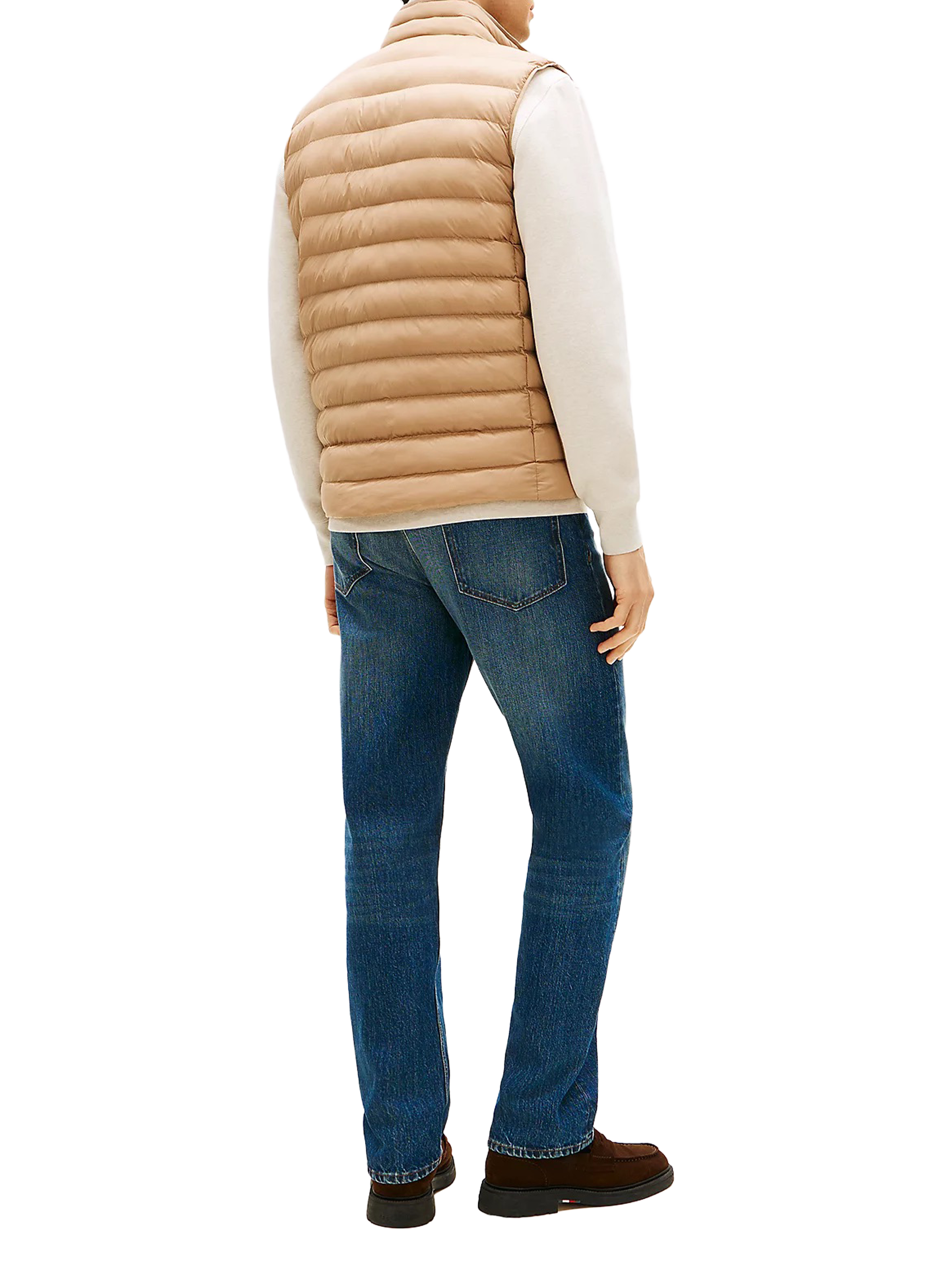 Water-repellent packable sleeveless puffer jacket TOMMY HILFIGER Beige