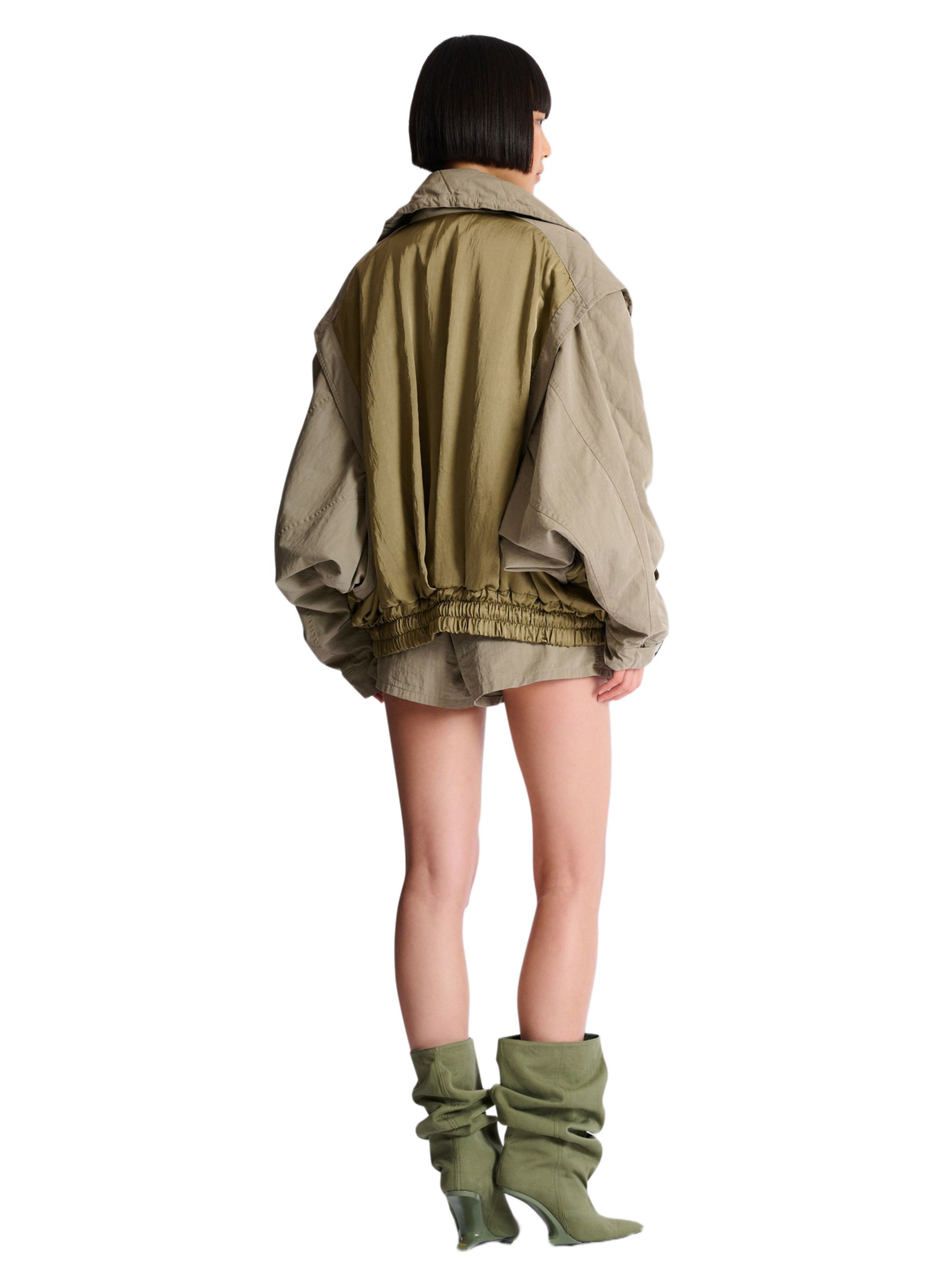 Bomber en coton et sergé BALMAIN Vert